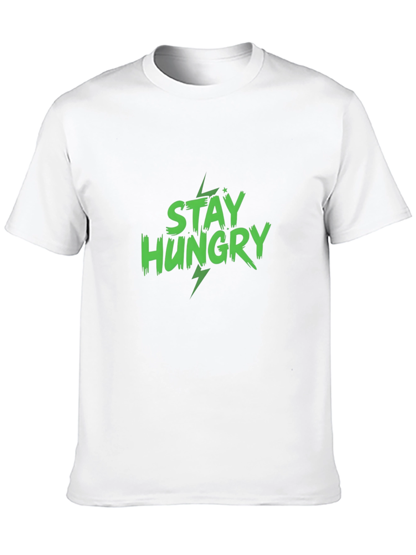 Stay Hungry Graphic Print Black T-Shirt