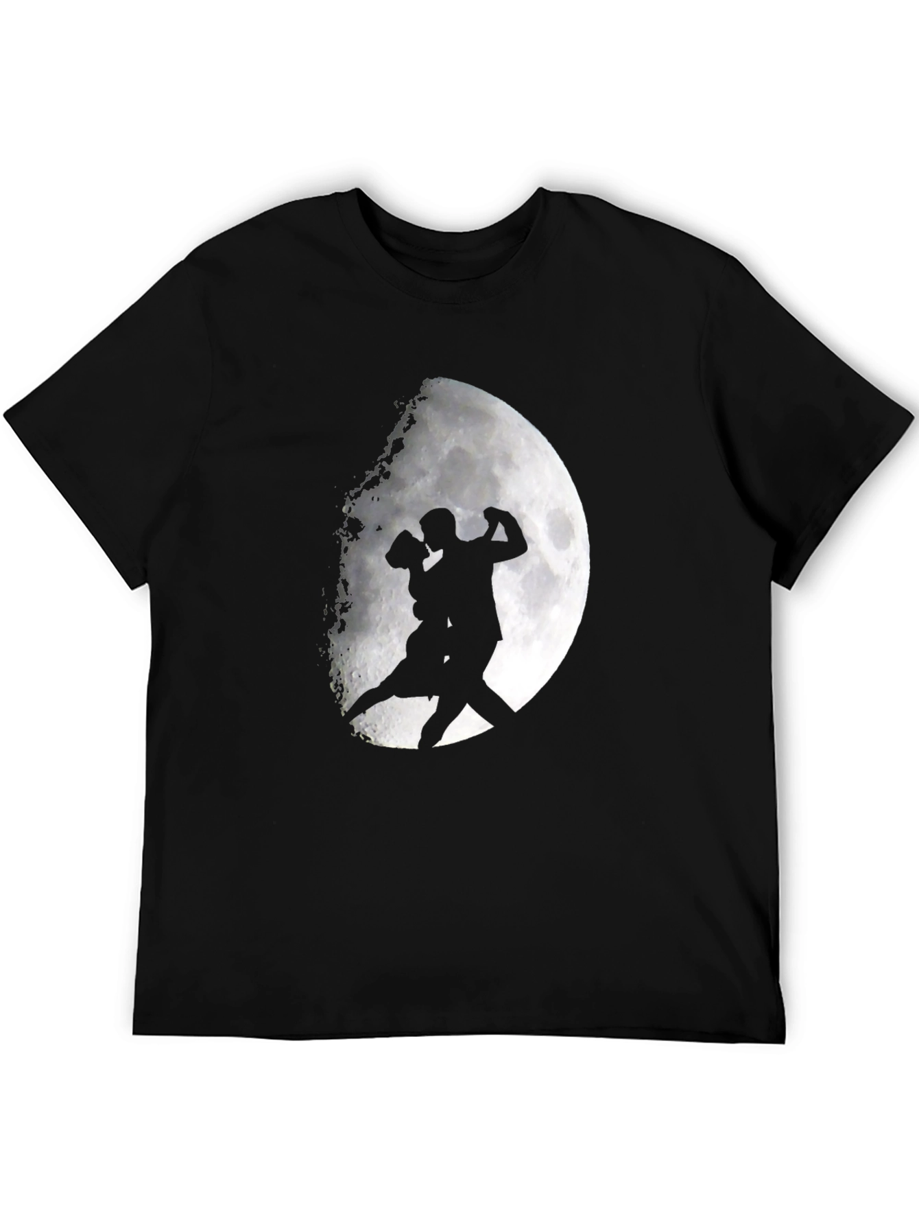 Moonlit Tango Graphic Tee - Black Cotton Shirt
