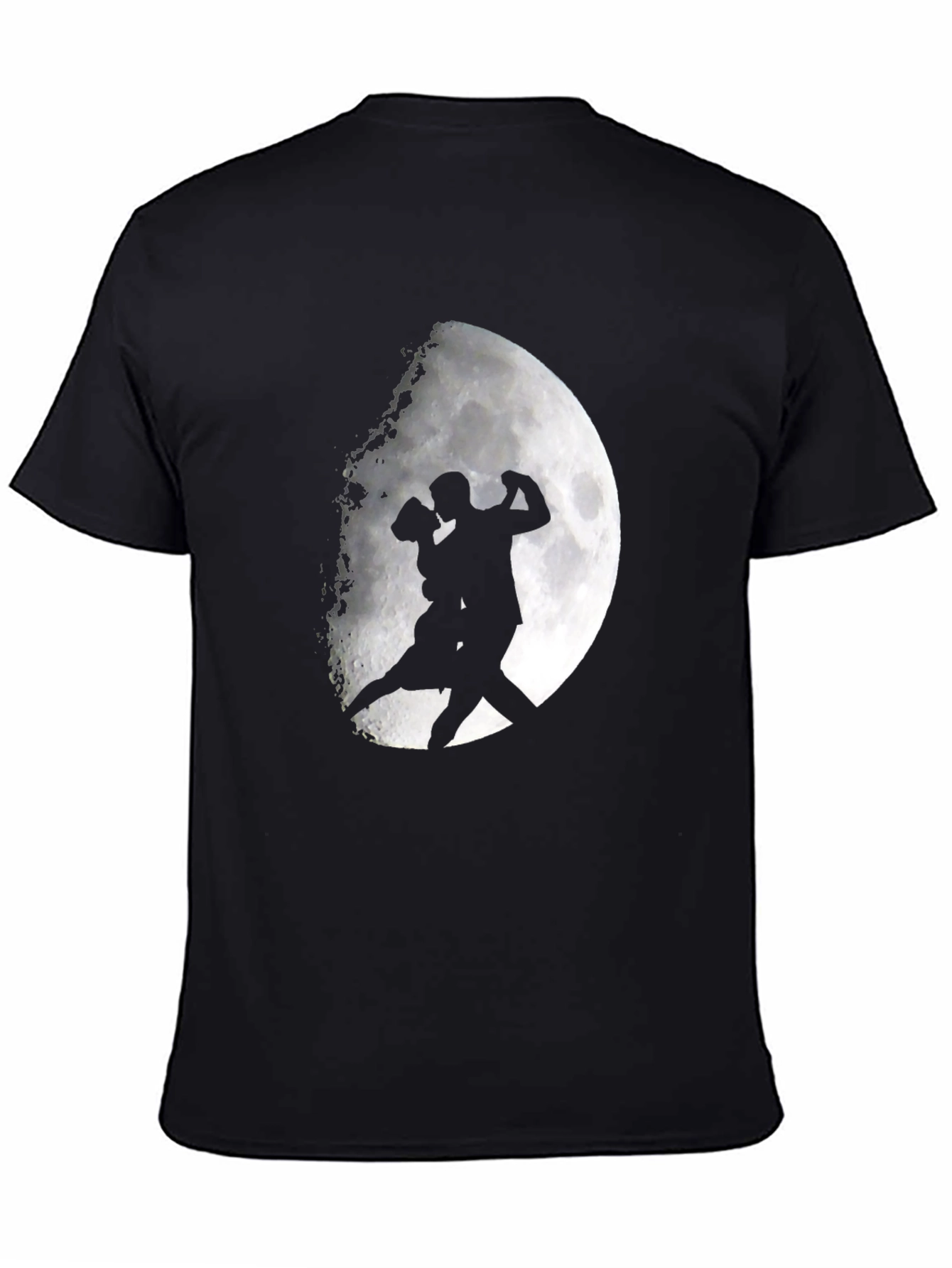 Moonlit Tango Graphic Tee - Black Cotton Shirt