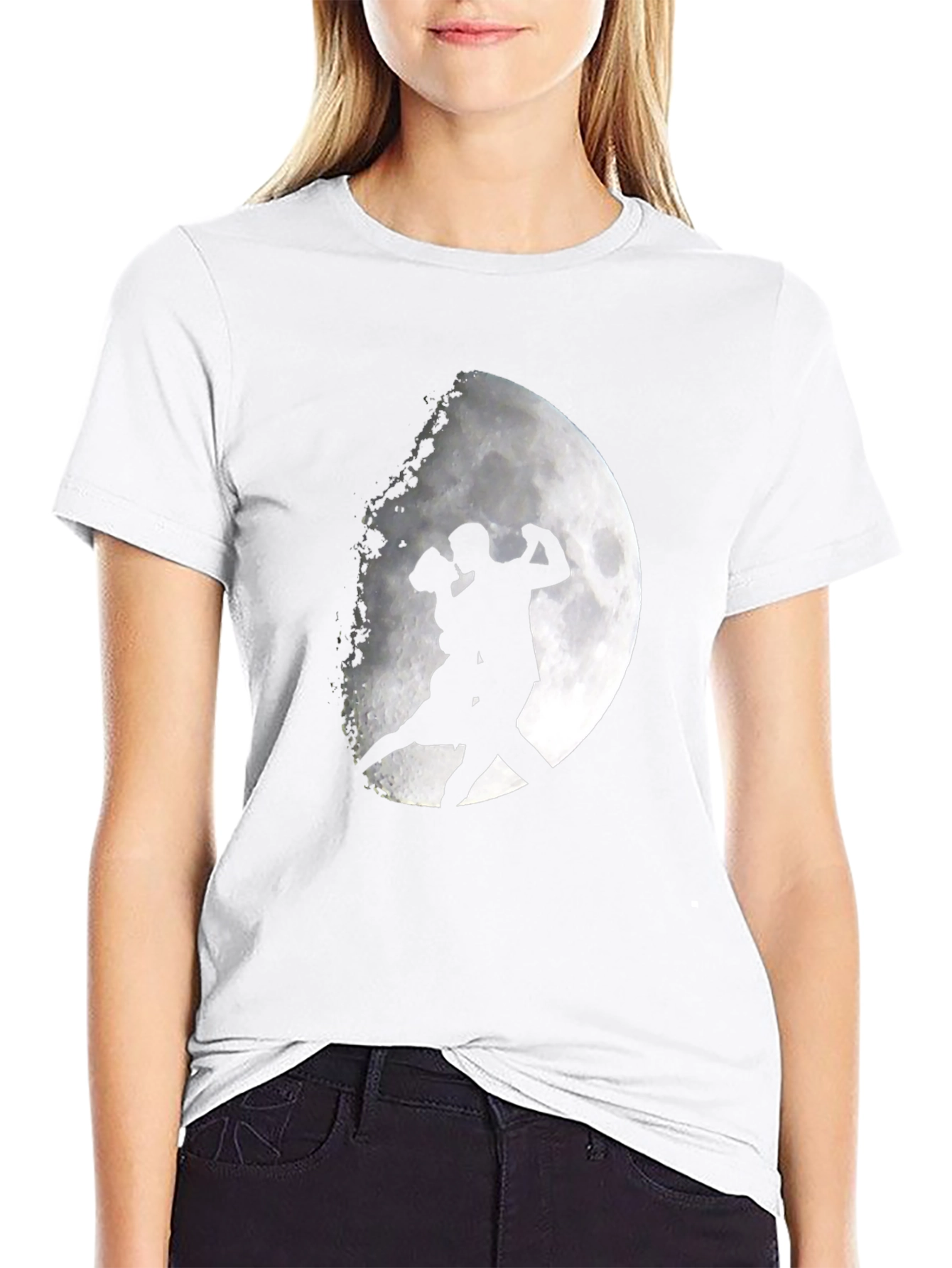 Moonlit Tango Graphic Tee - Black Cotton Shirt