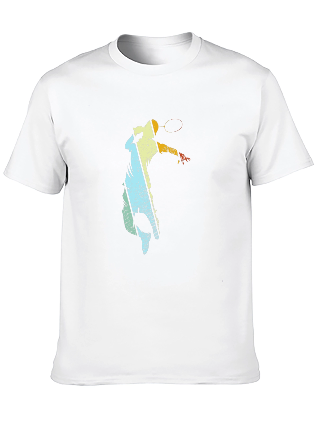 Retro Badminton Player Graphic T-Shirt