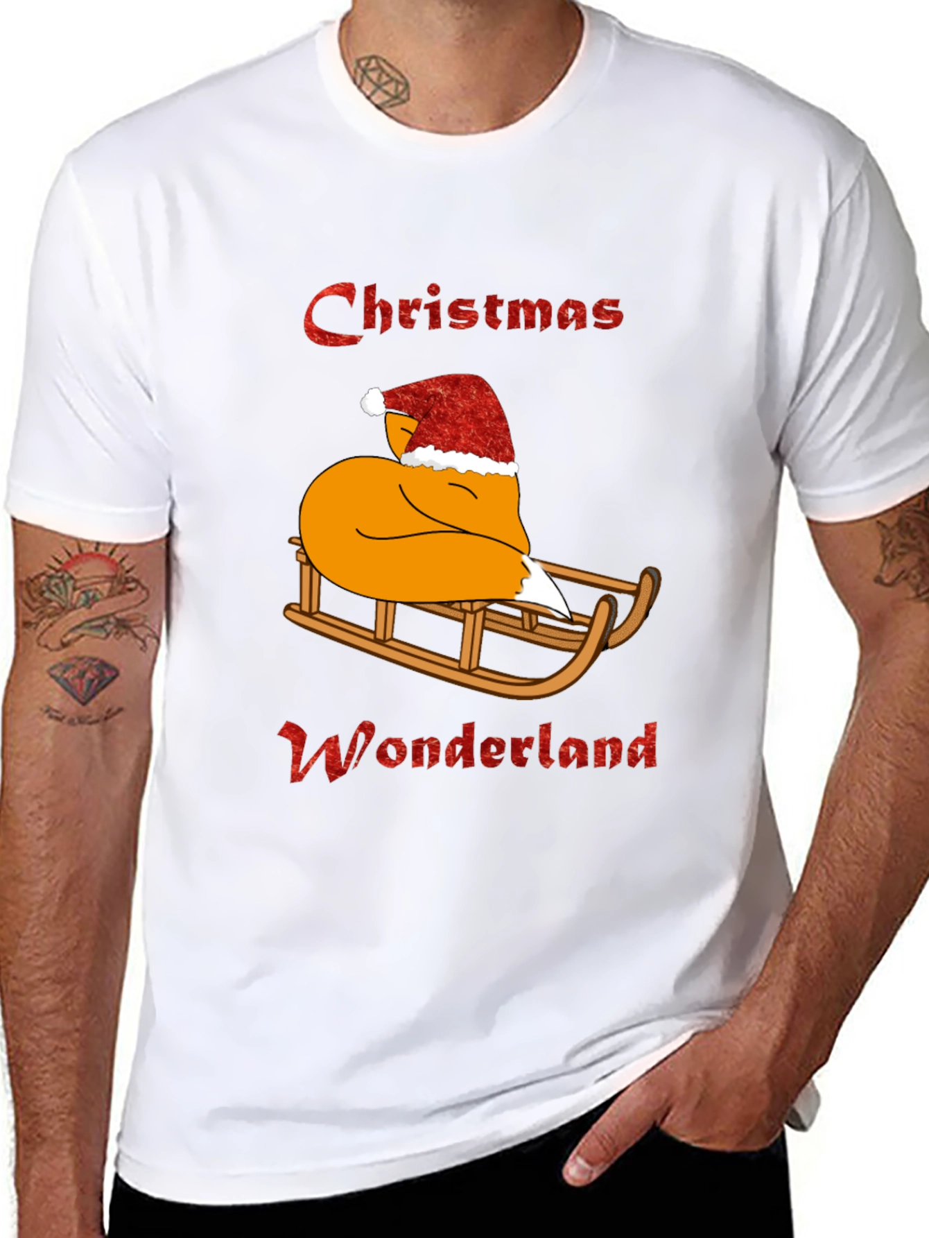 Christmas Wonderland Fox Graphic Tee