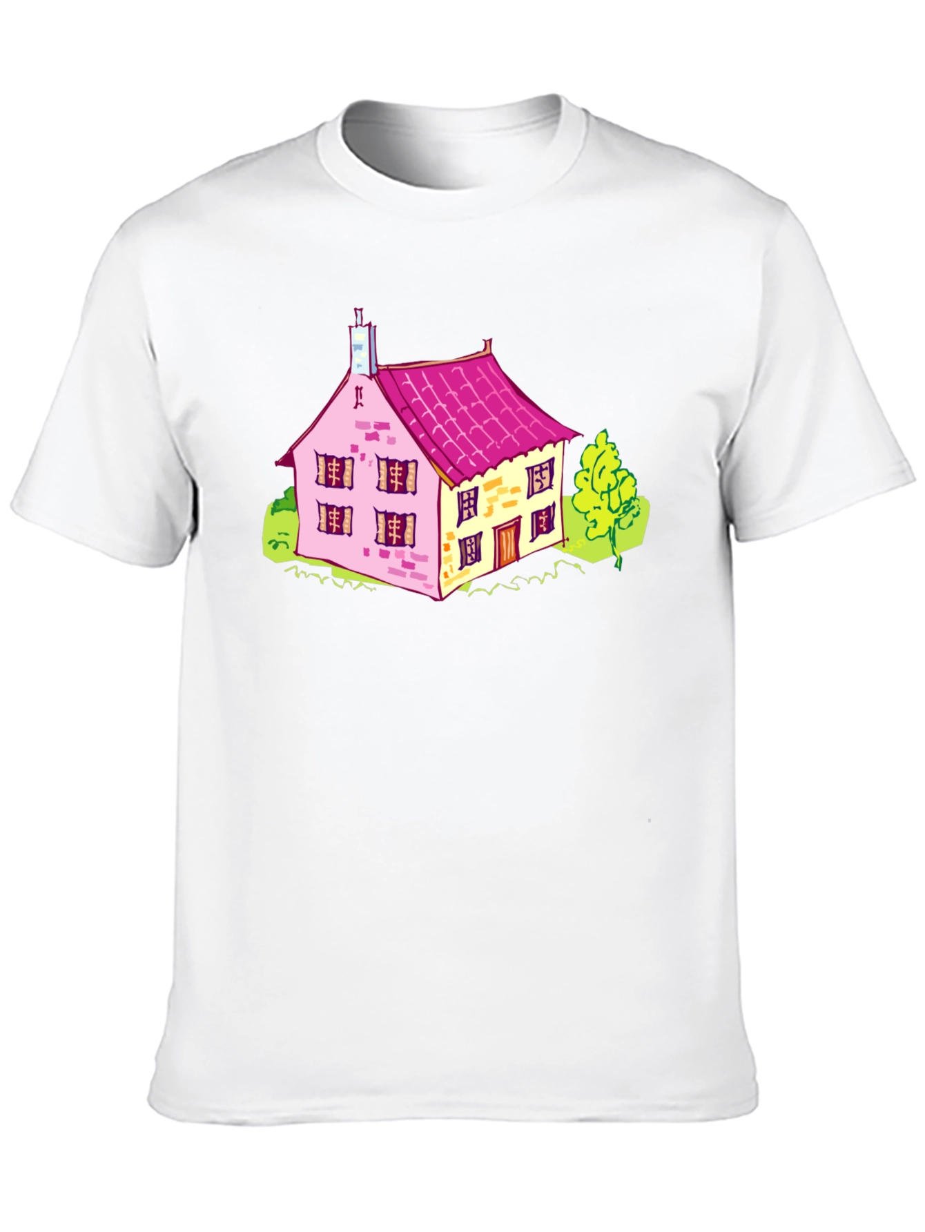 Cartoon House Graphic T-Shirt