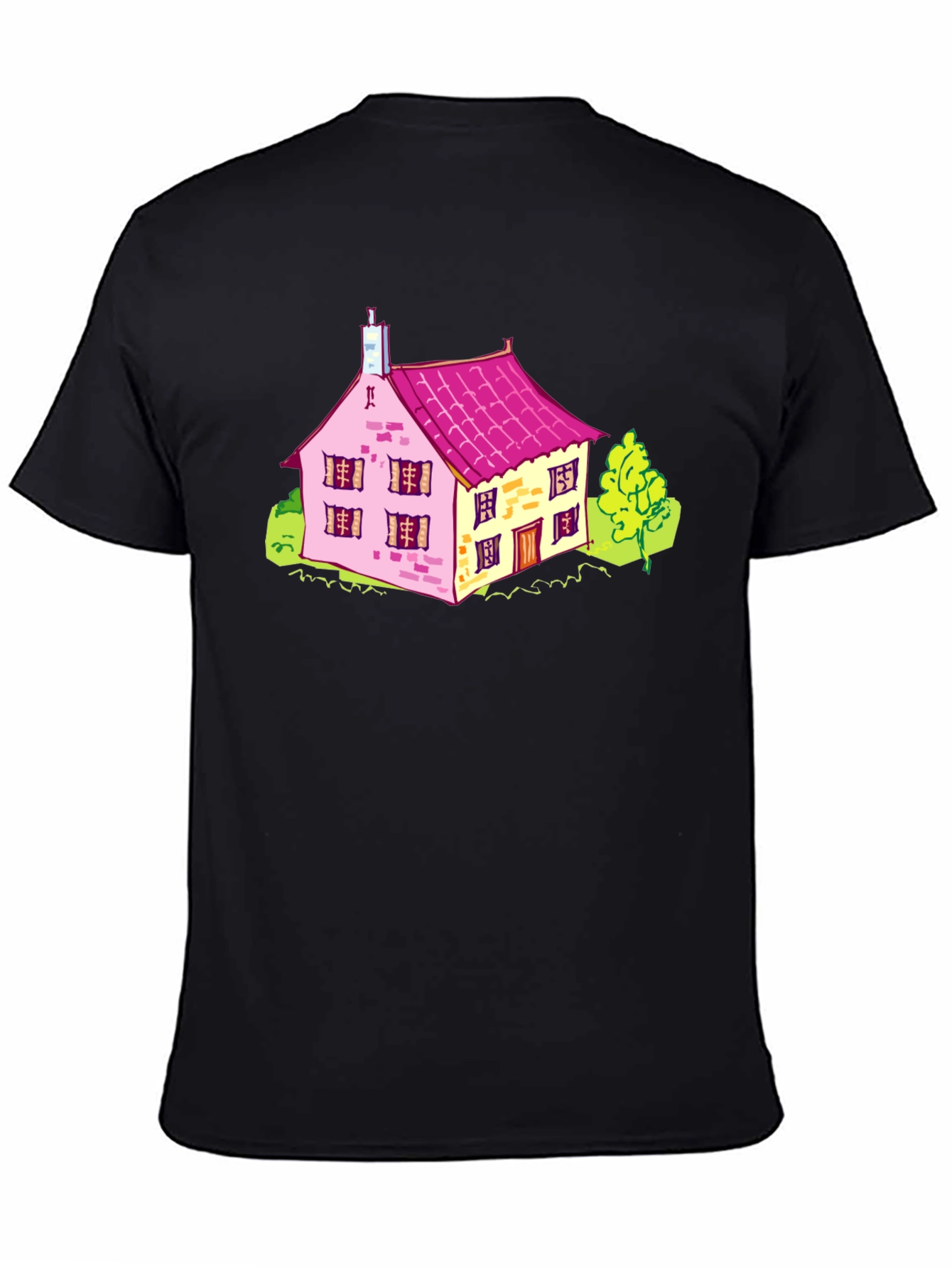 Cartoon House Graphic T-Shirt