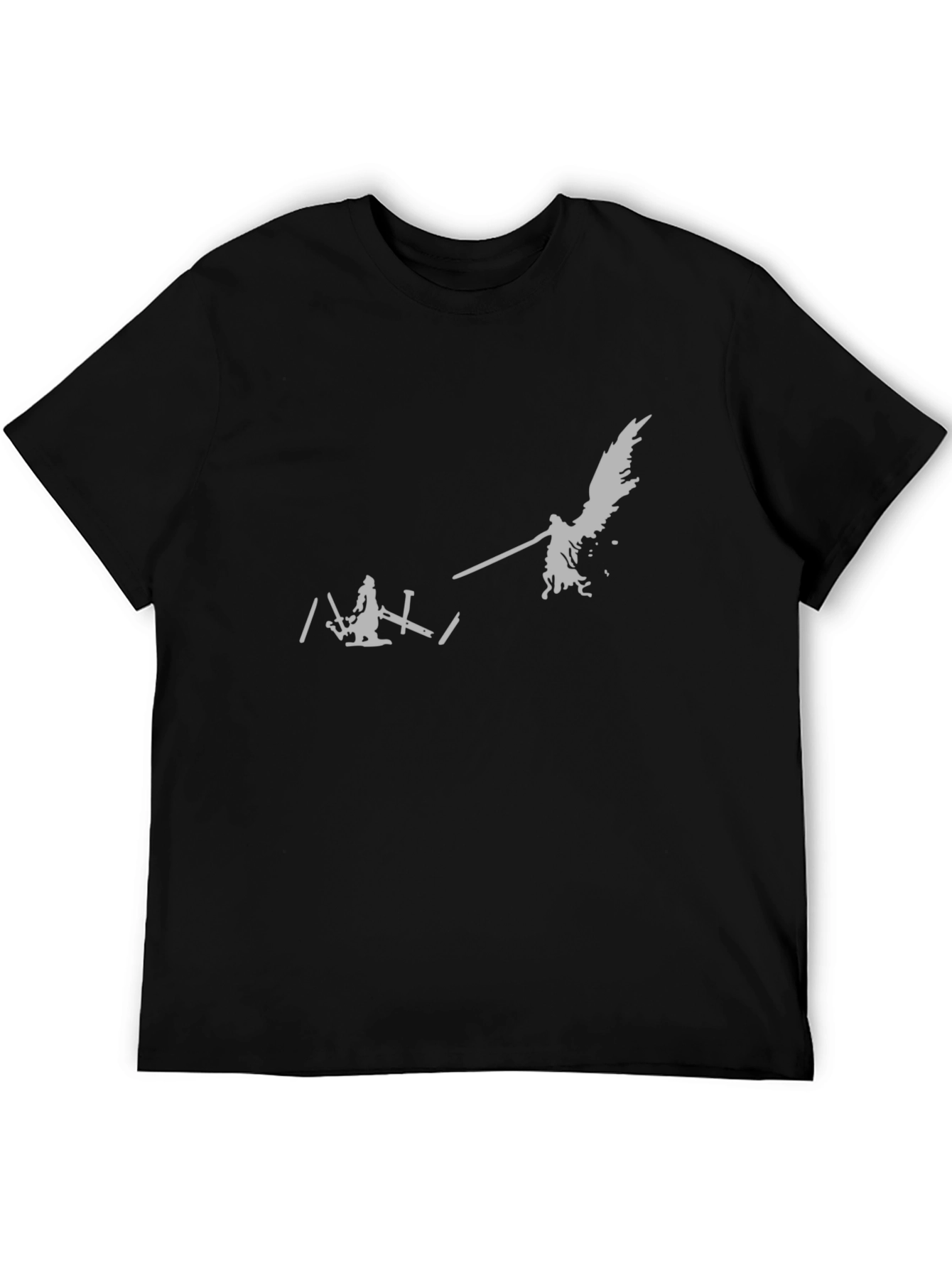 Epic Fantasy Battle Graphic Tee - Black