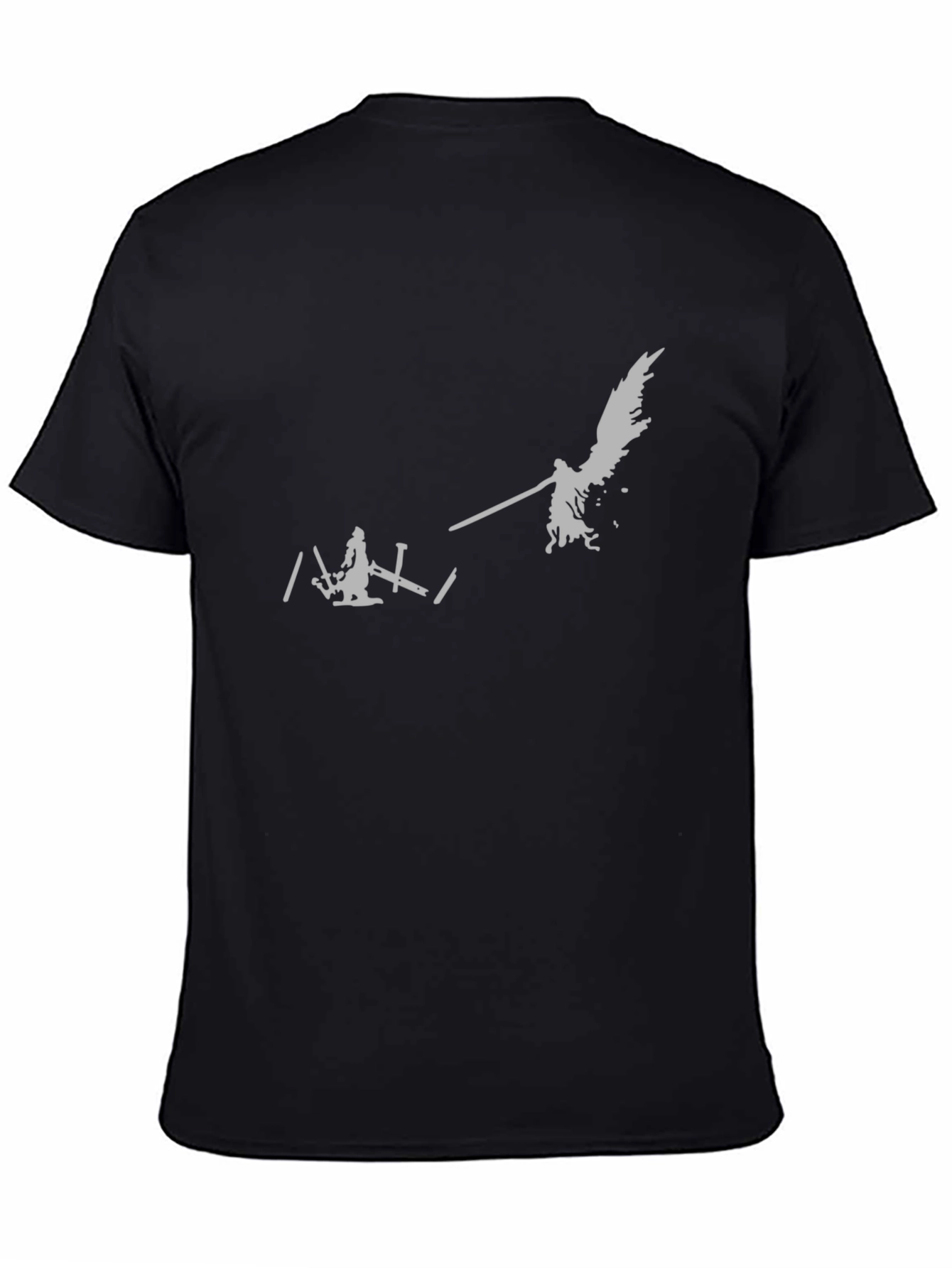 Epic Fantasy Battle Graphic Tee - Black