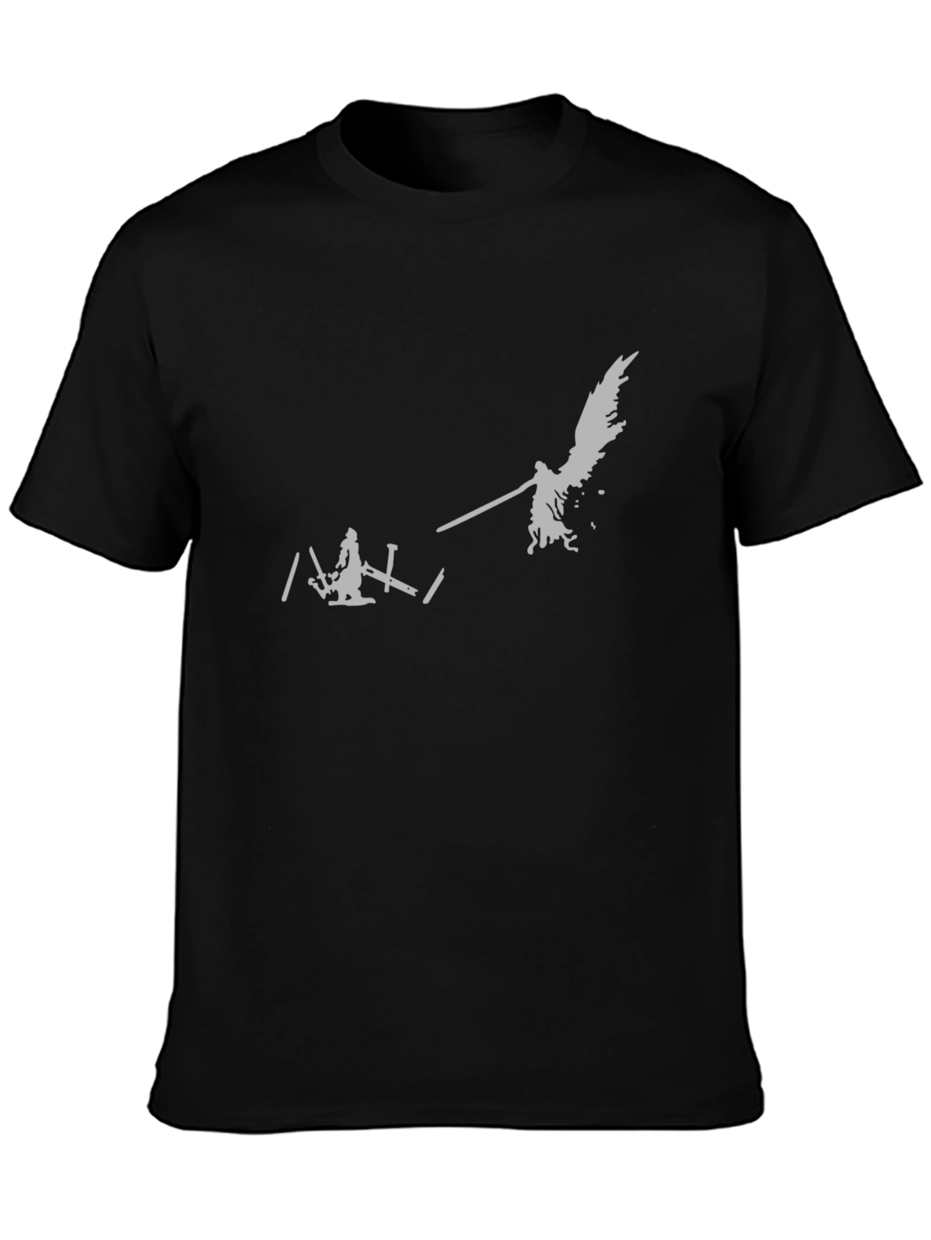Epic Fantasy Battle Graphic Tee - Black