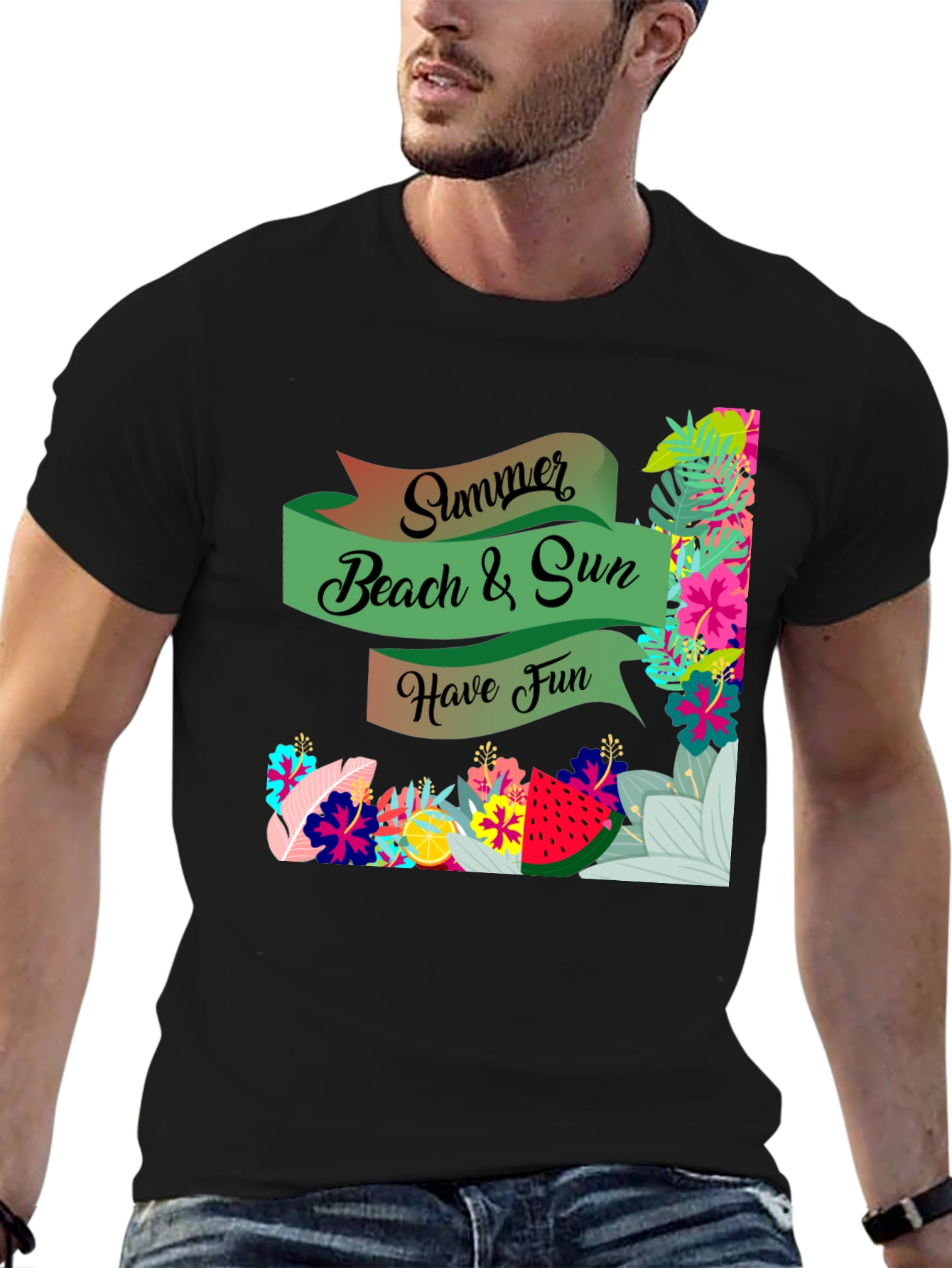 Summer Beach & Sun Graphic T-Shirt
