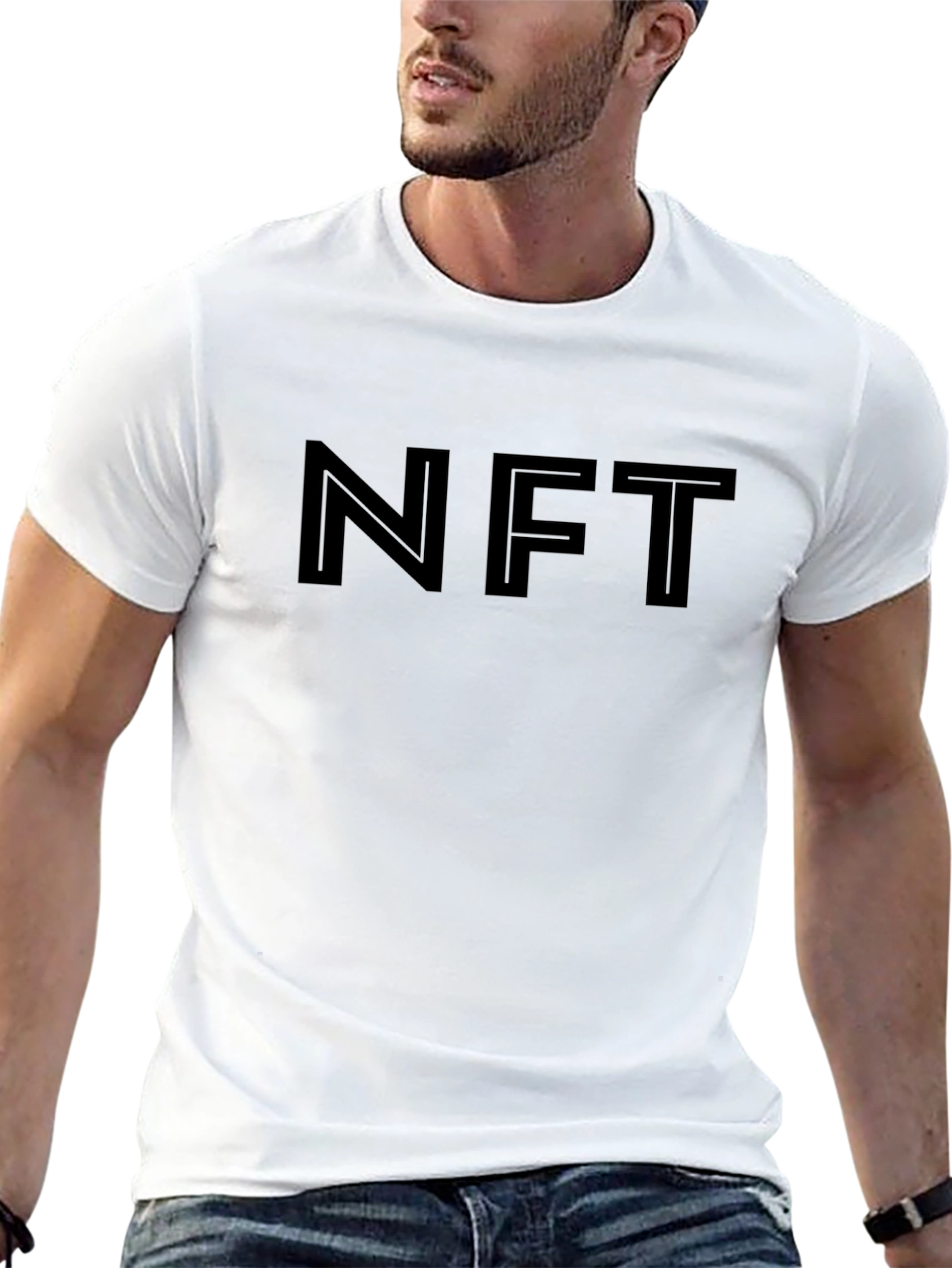Mens Black NFT Graphic T-Shirt