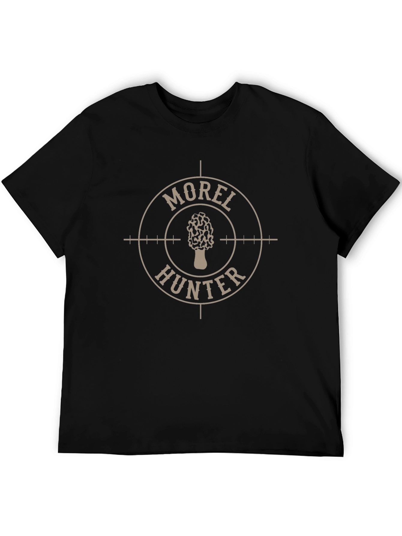 Morel Hunter T-Shirt - Black Graphic Tee
