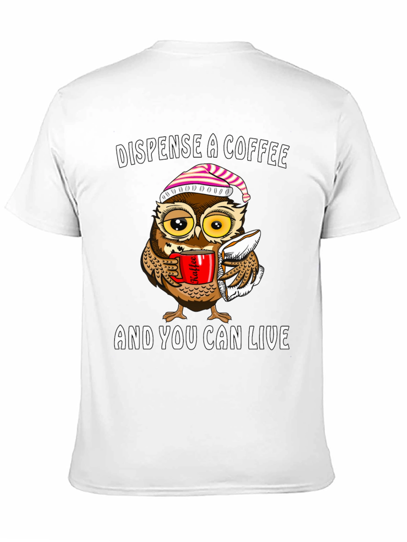 Coffee Owl Graphic Tee - Dispense Coffee & Live