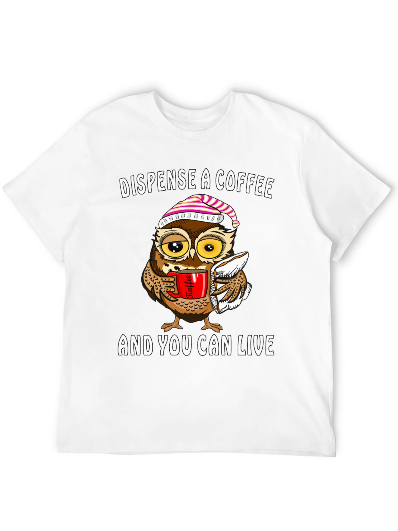 Coffee Owl Graphic Tee - Dispense Coffee & Live