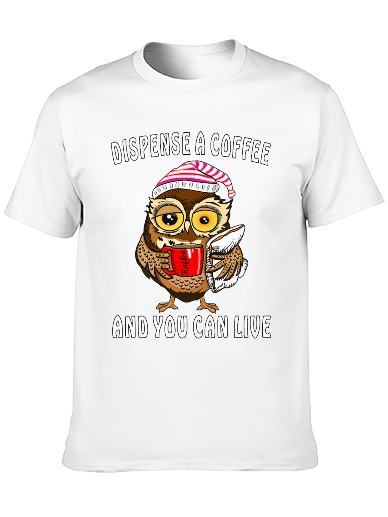 Coffee Owl Graphic Tee - Dispense Coffee & Live