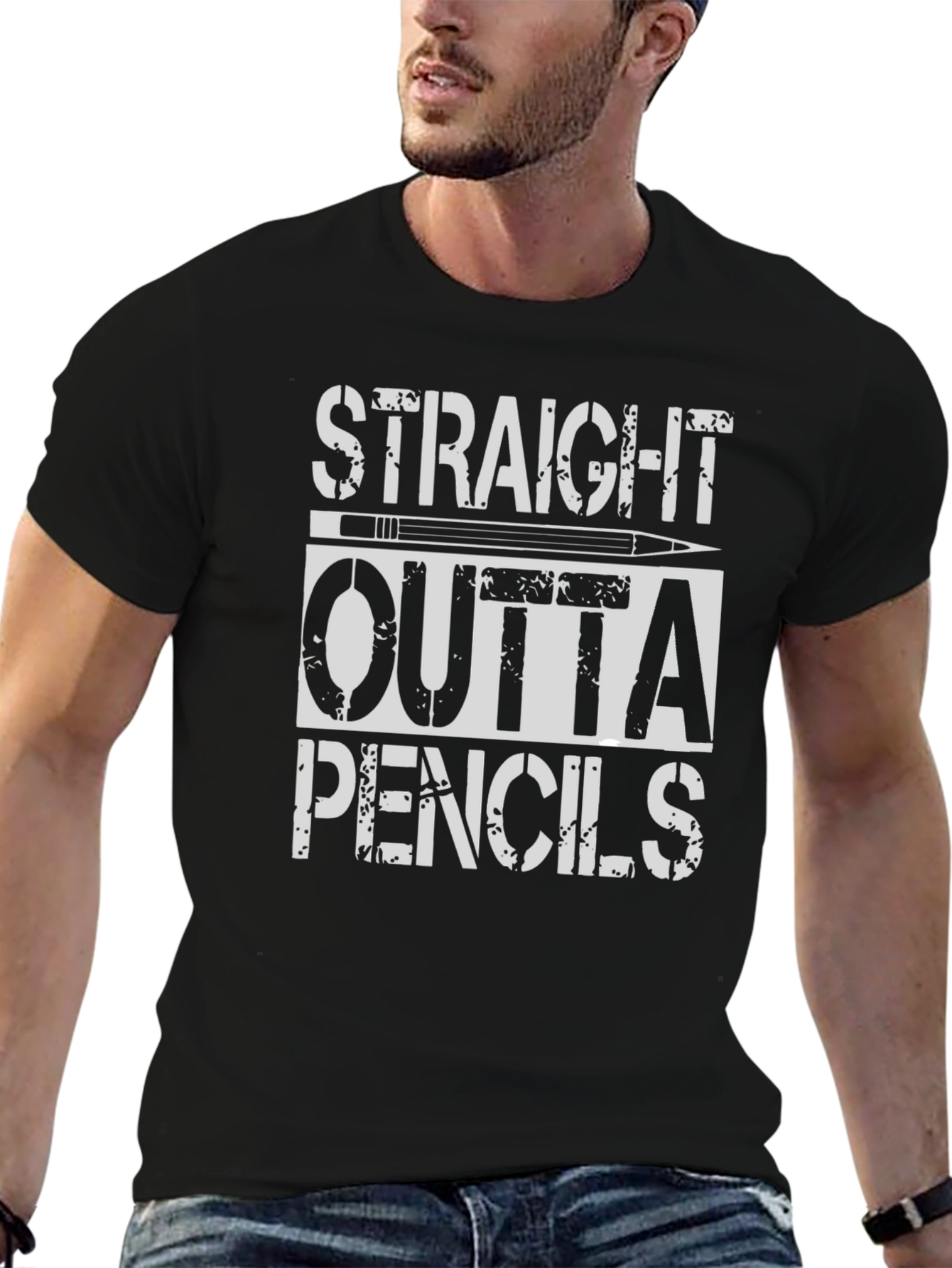 Straight Outta Pencils Graphic T-Shirt