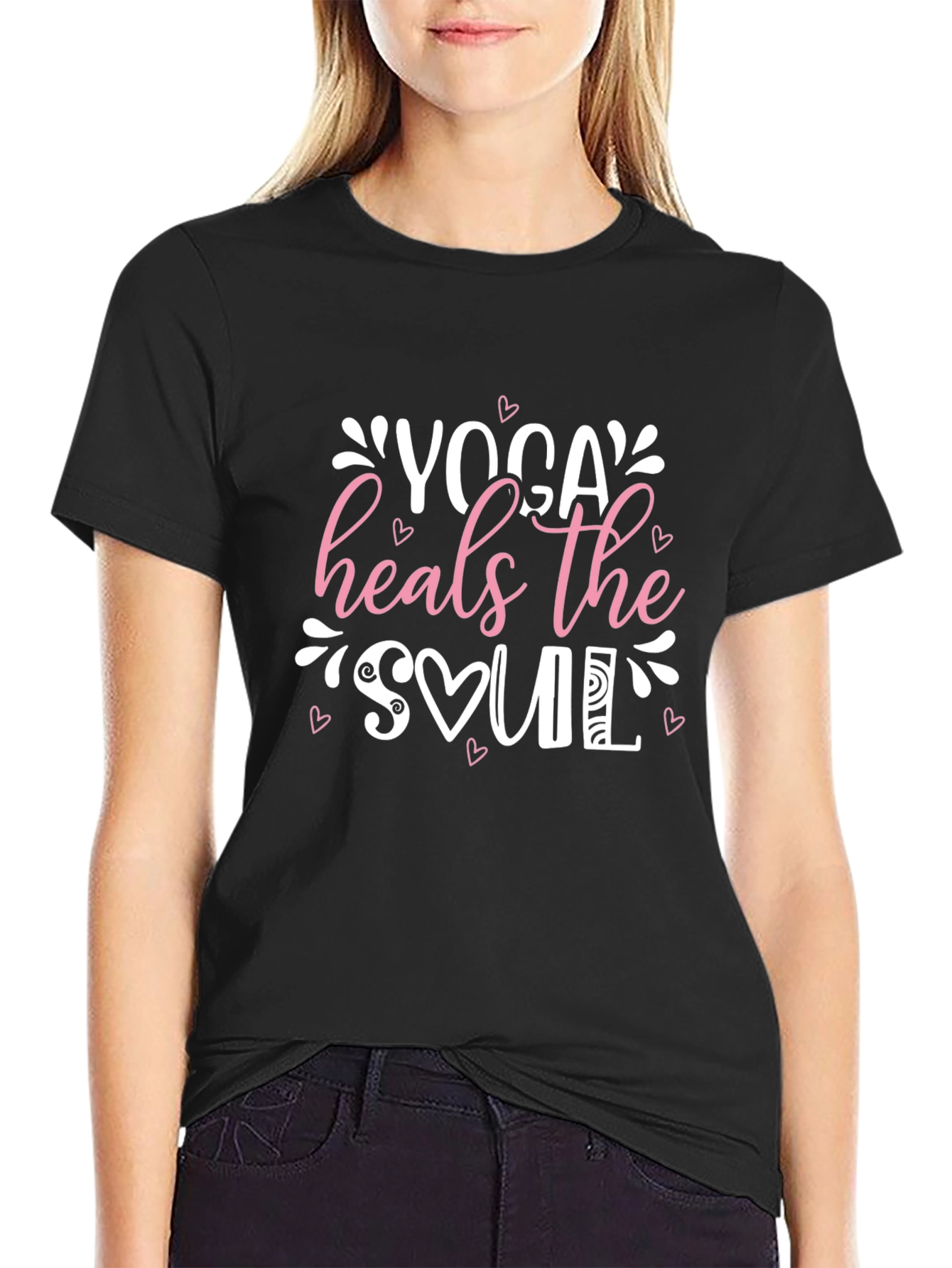 Yoga Heals the Soul Graphic T-Shirt