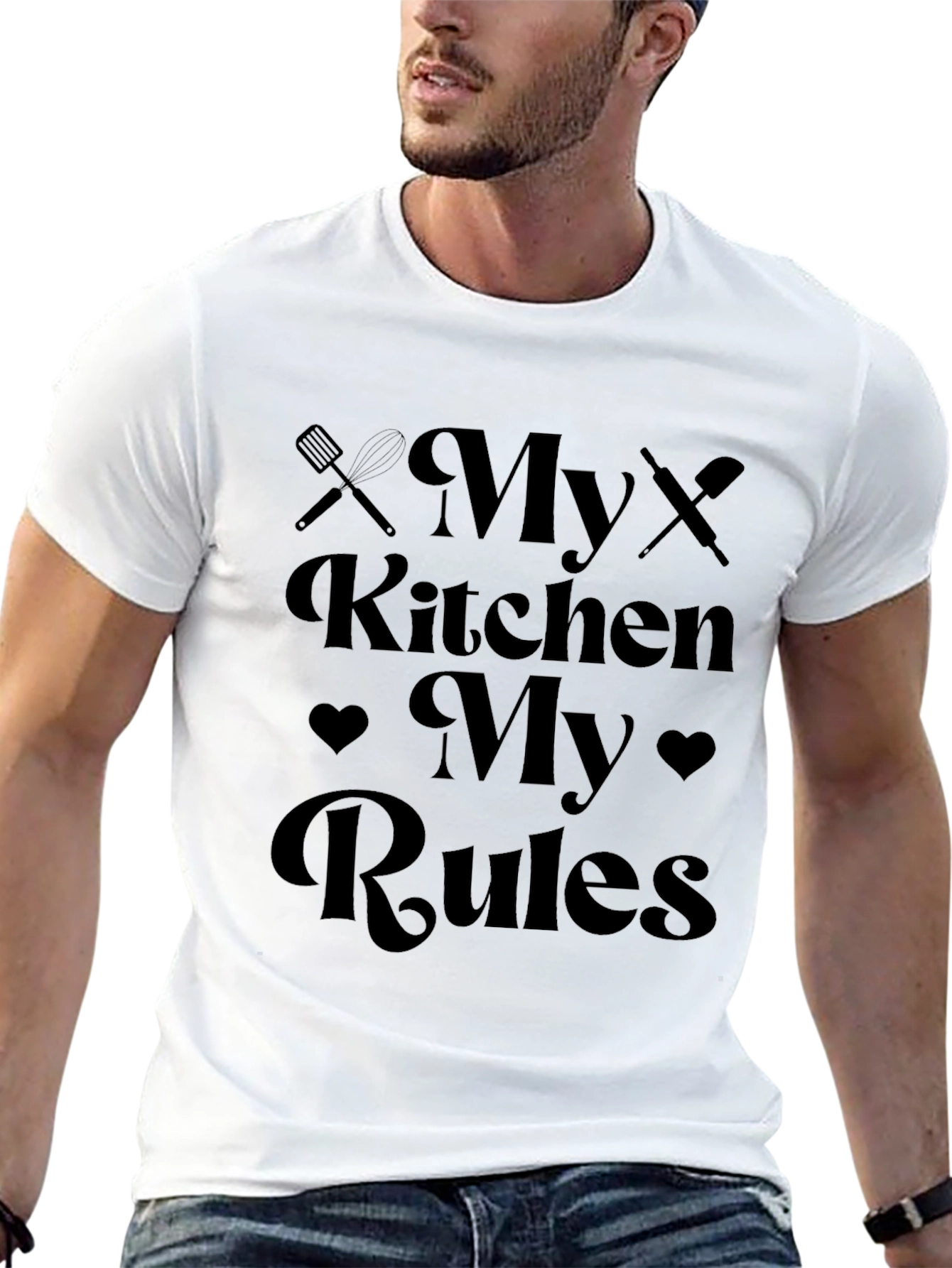 My Kitchen My Rules Black T-Shirt
