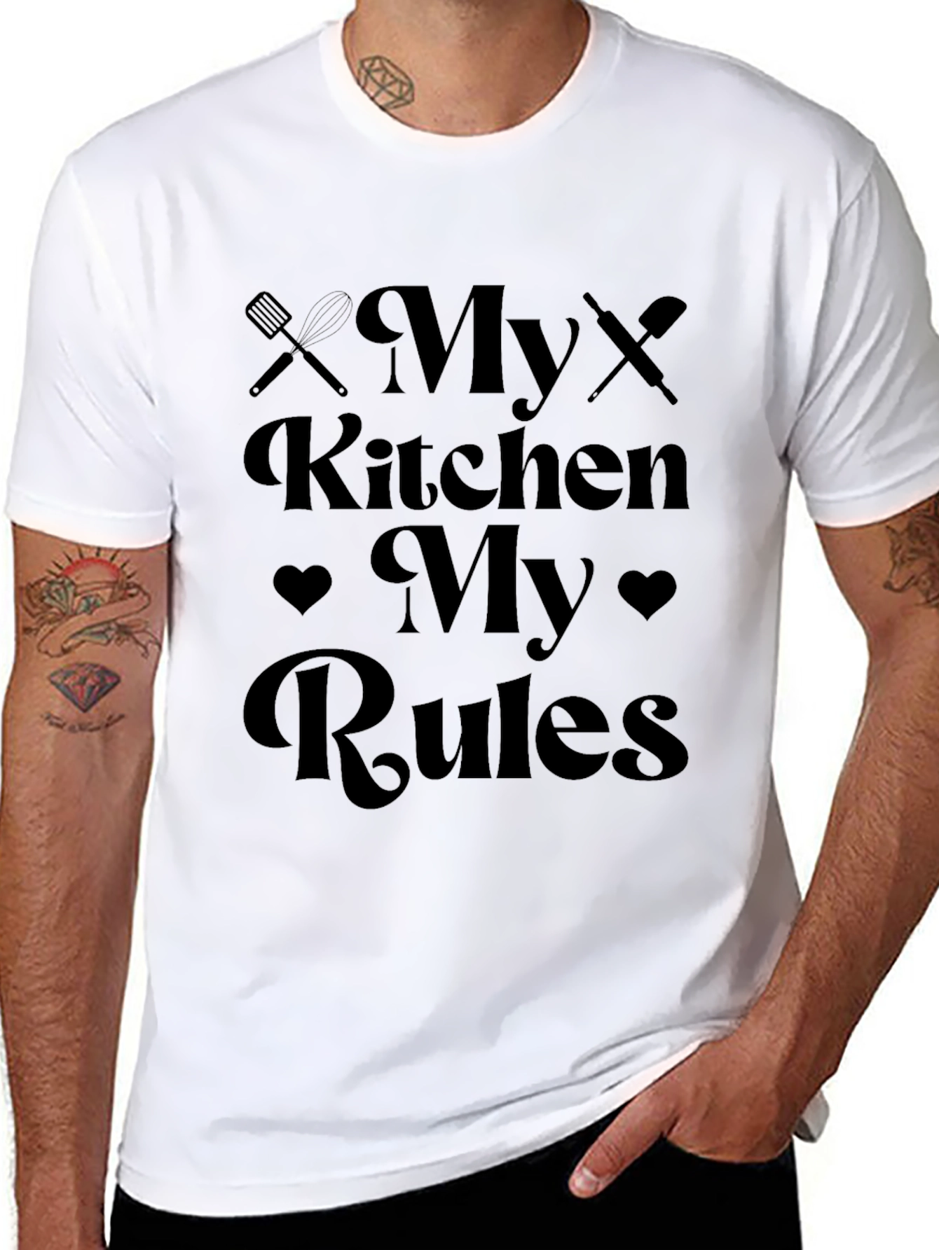 My Kitchen My Rules Black T-Shirt