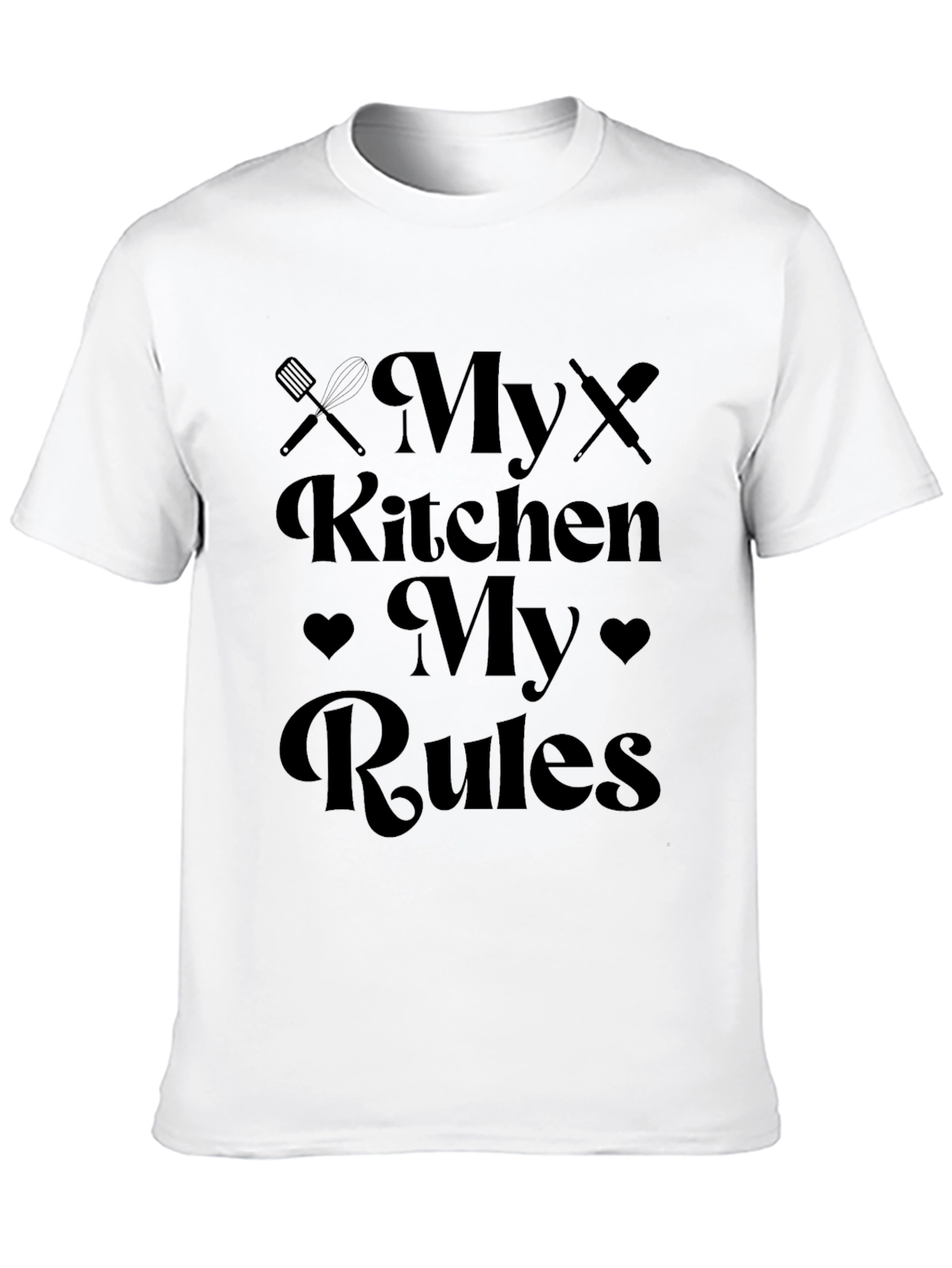My Kitchen My Rules Black T-Shirt
