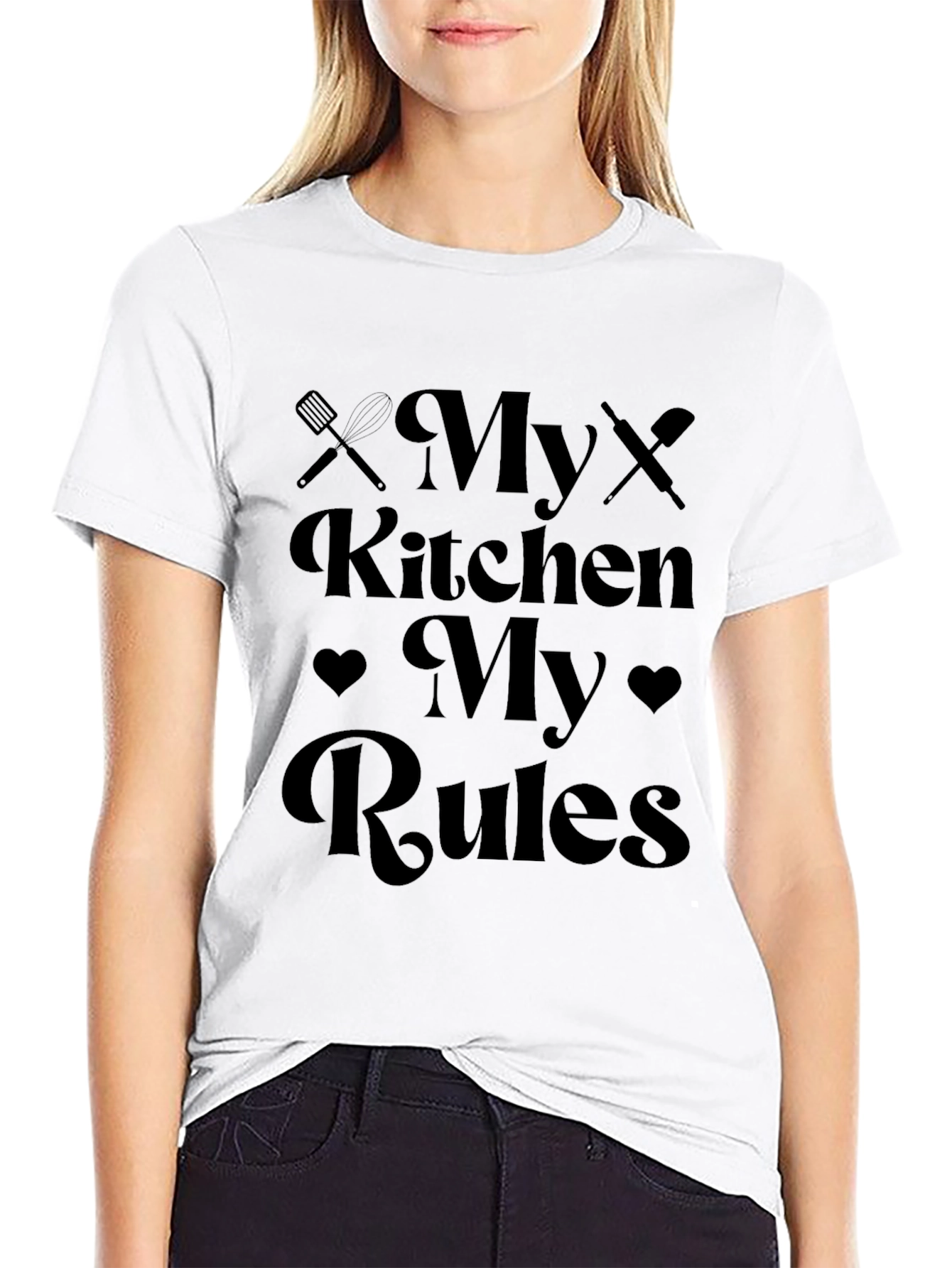 My Kitchen My Rules Black T-Shirt