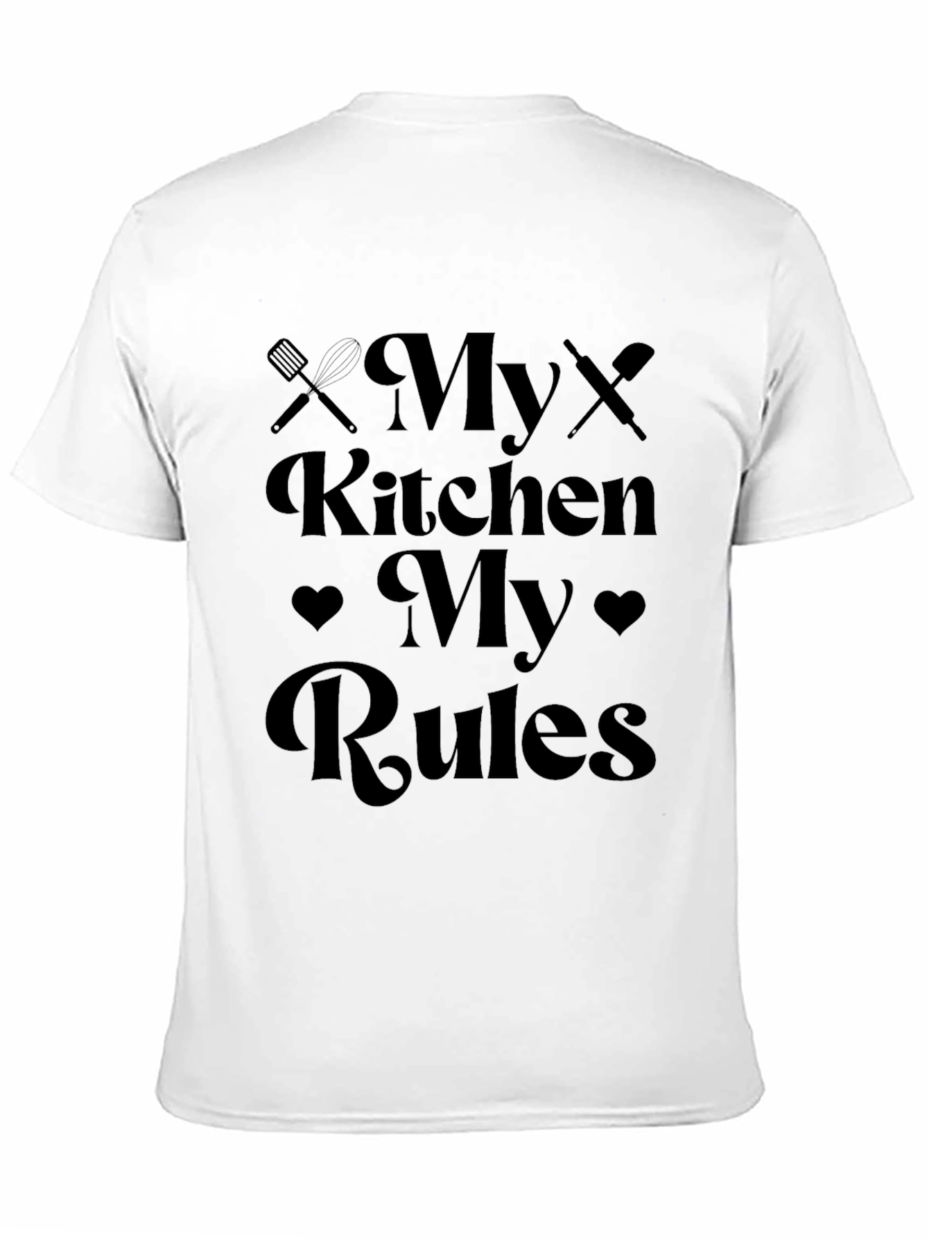 My Kitchen My Rules Black T-Shirt