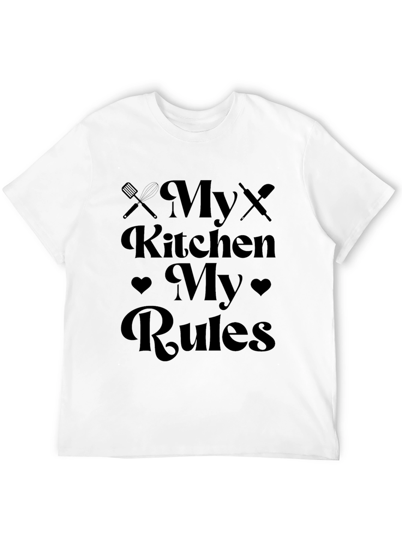 My Kitchen My Rules Black T-Shirt
