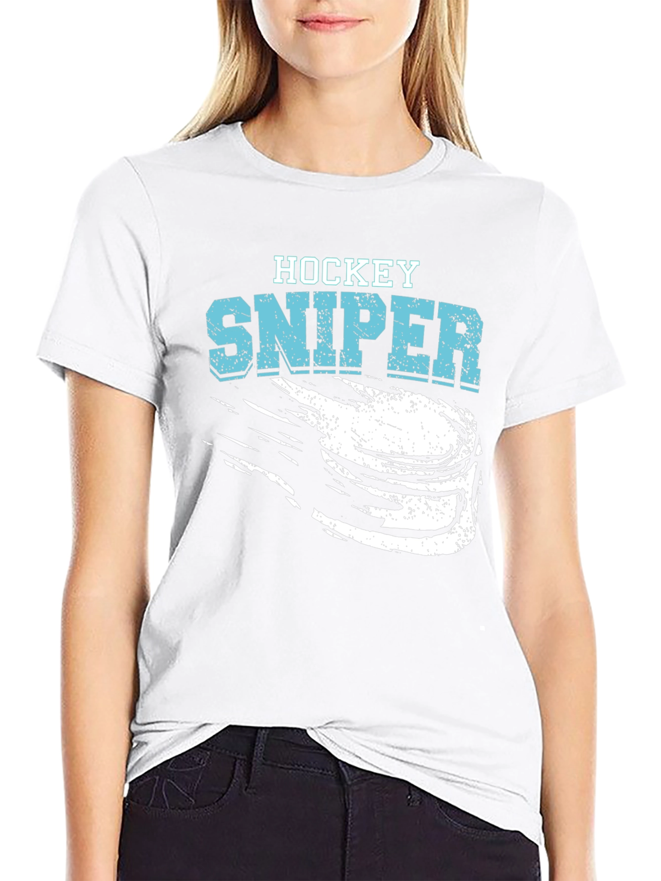 Hockey Sniper T-Shirt - Black Graphic Tee