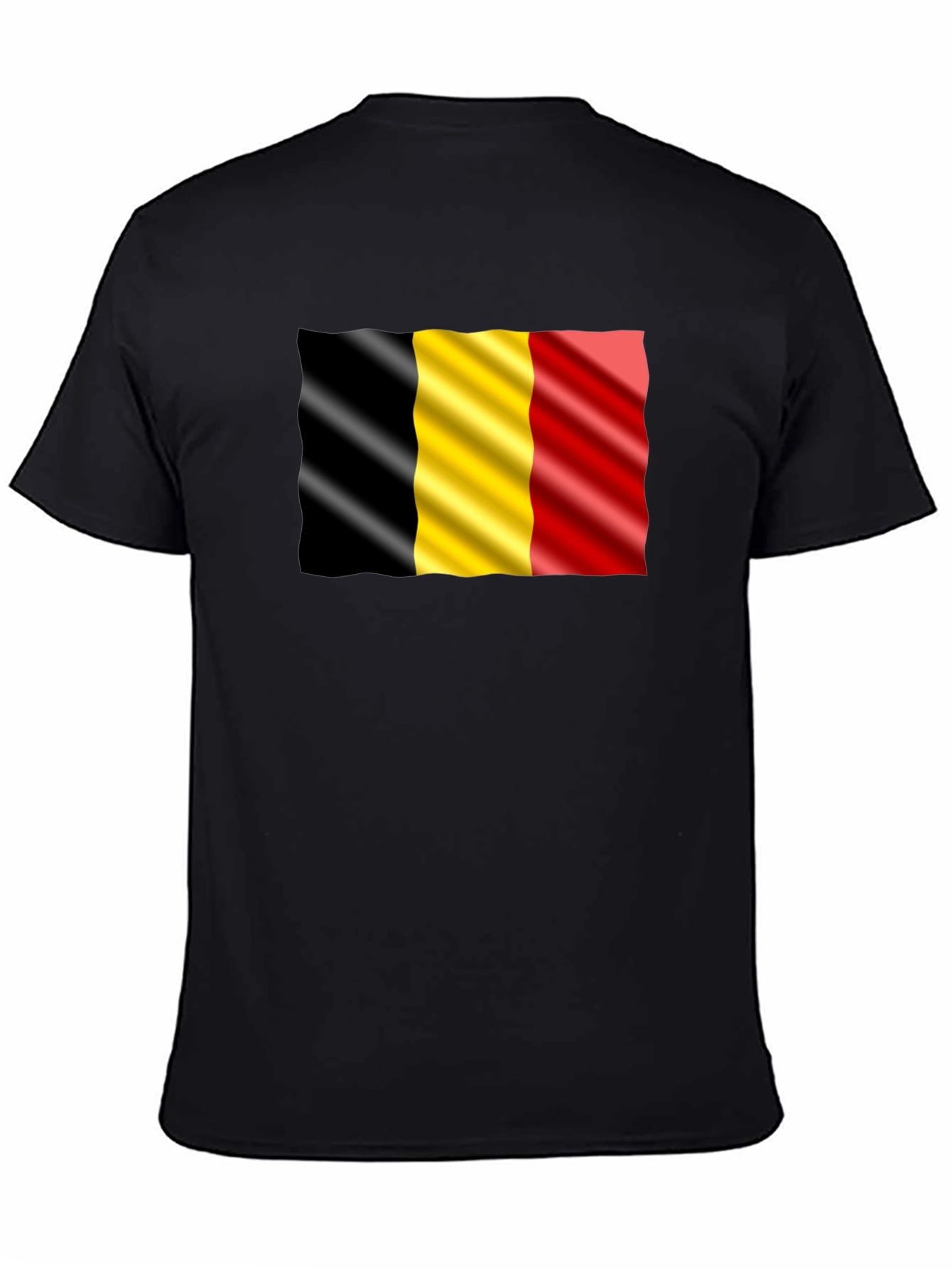 Belgium Flag Graphic Black T-Shirt