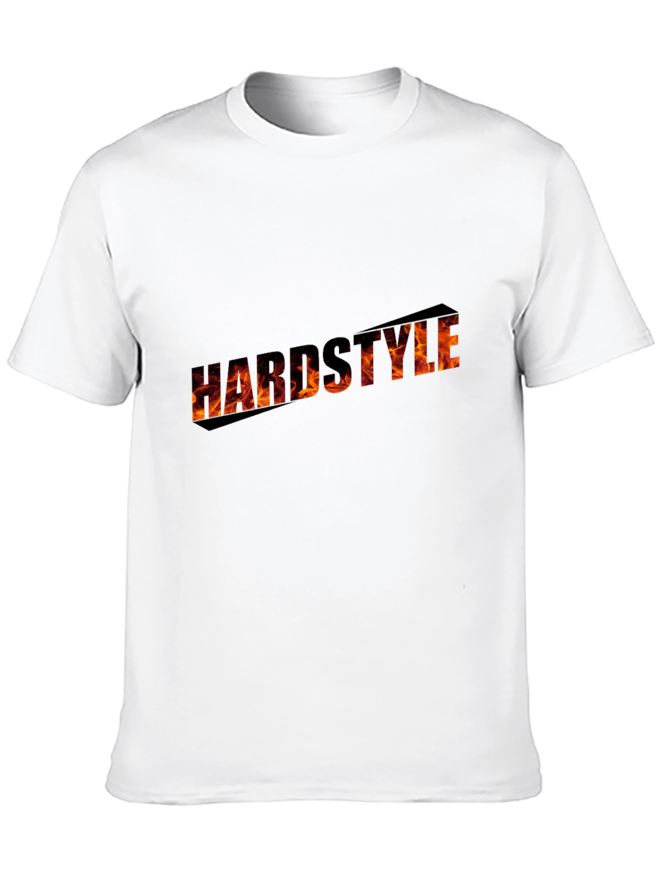 Hardstyle Flame Text Black T-Shirt