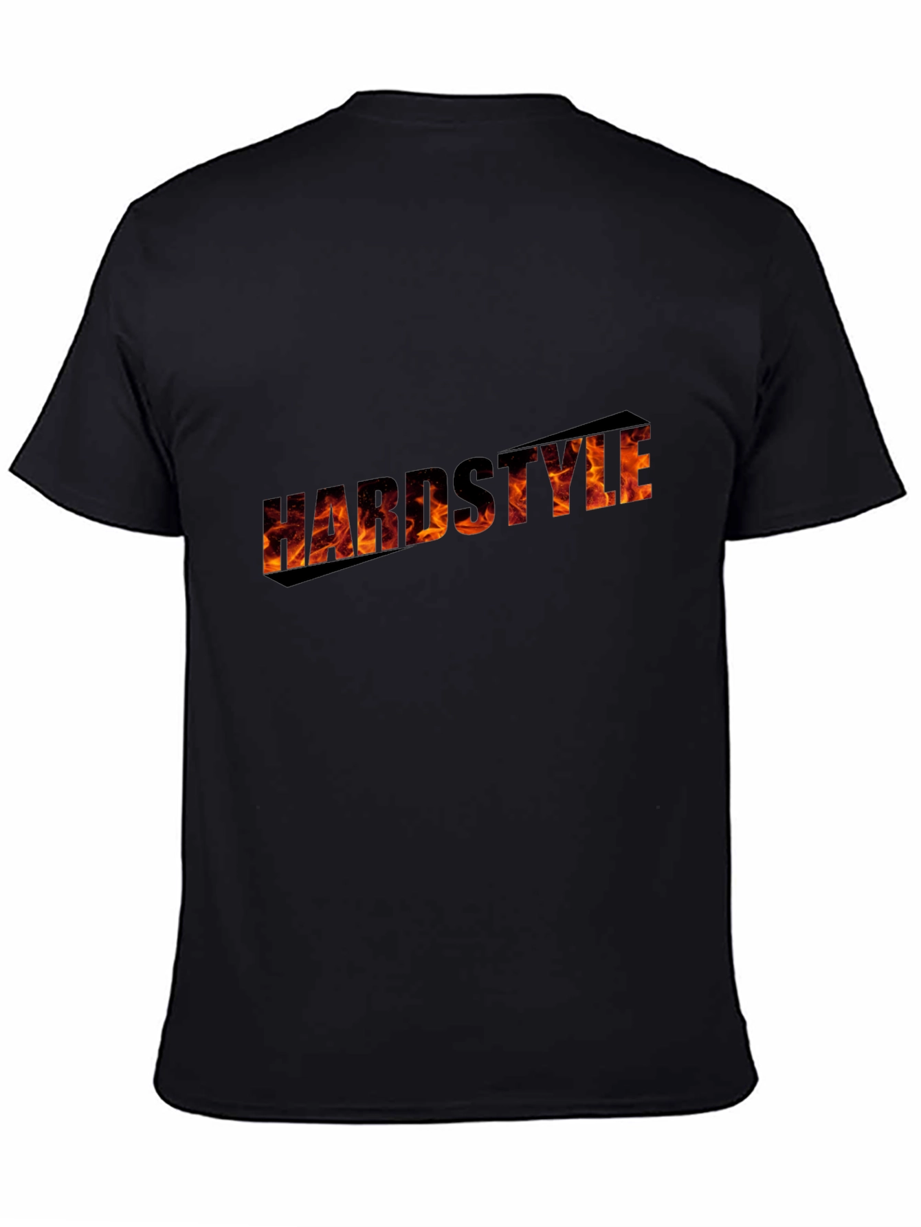 Hardstyle Flame Text Black T-Shirt