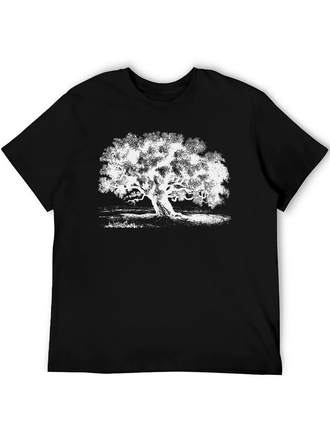 Tree Graphic Black T-Shirt for Nature Lovers