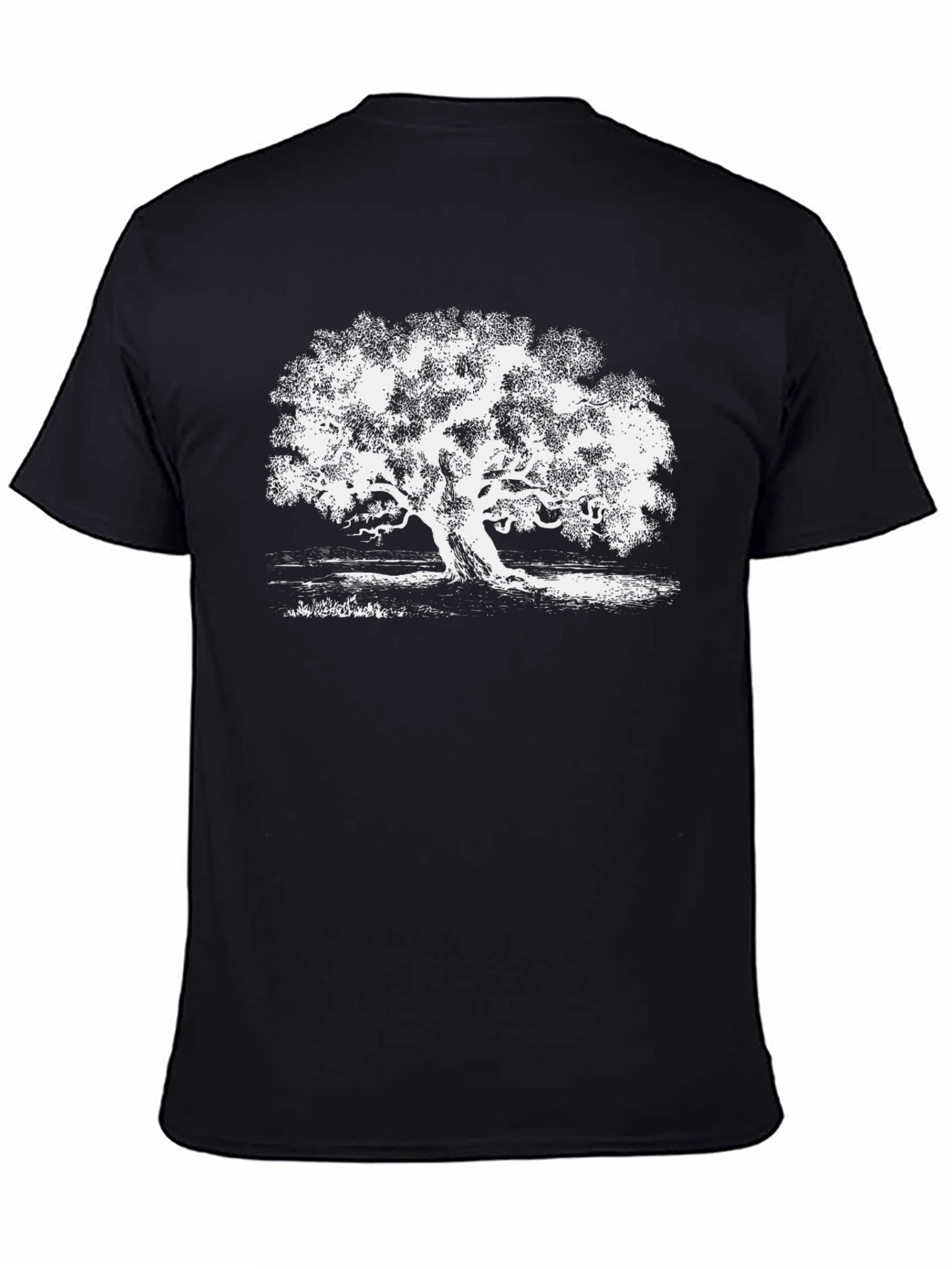Tree Graphic Black T-Shirt for Nature Lovers