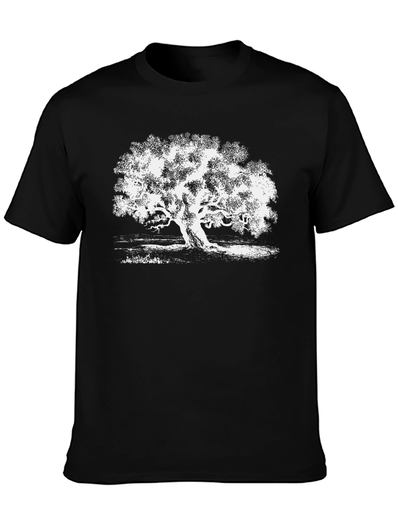 Tree Graphic Black T-Shirt for Nature Lovers