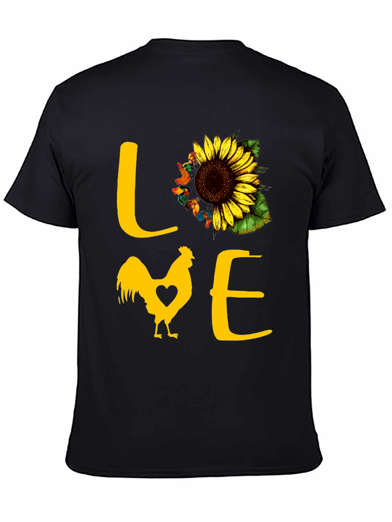 Love Chickens Sunflower T-Shirt