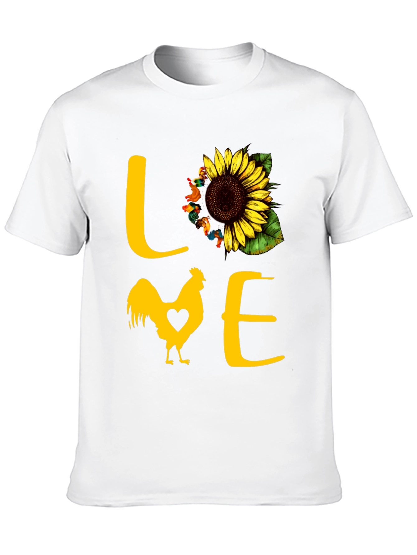 Love Chickens Sunflower T-Shirt