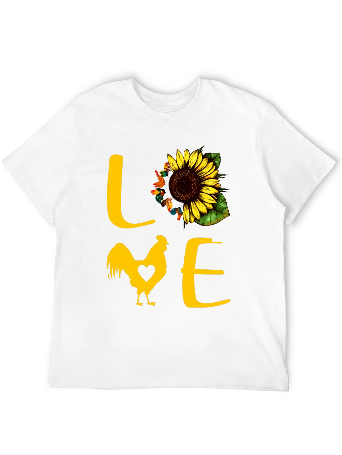 Love Chickens Sunflower T-Shirt