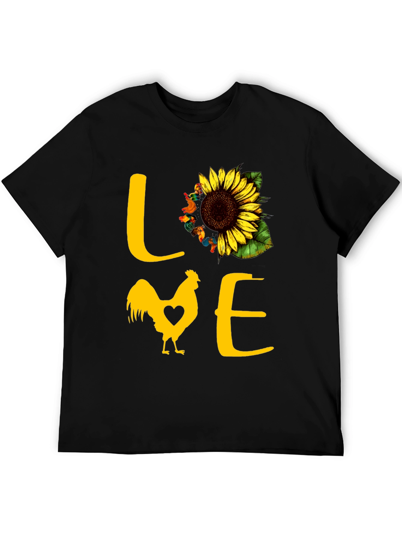 Love Chickens Sunflower T-Shirt