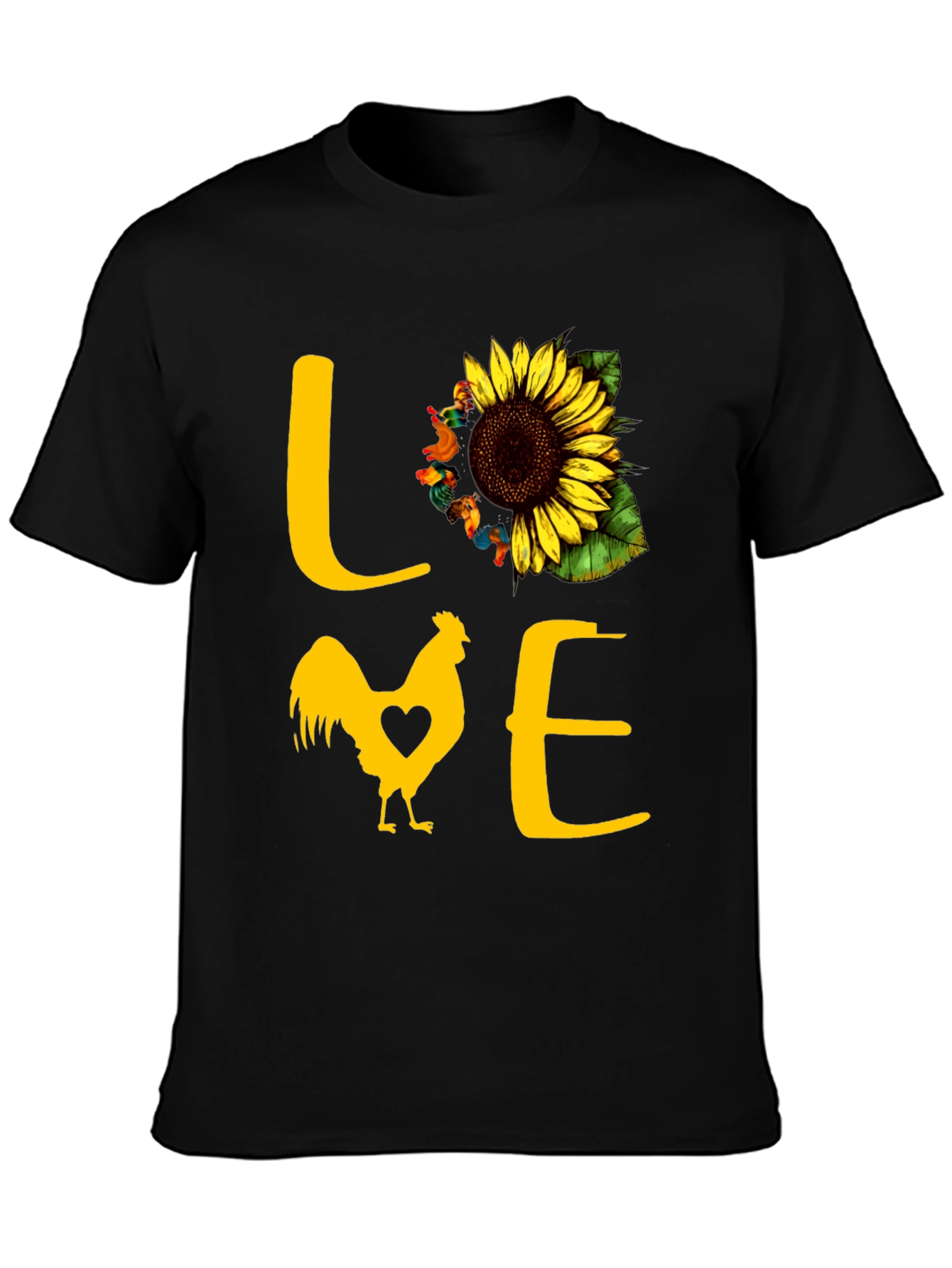 Love Chickens Sunflower T-Shirt