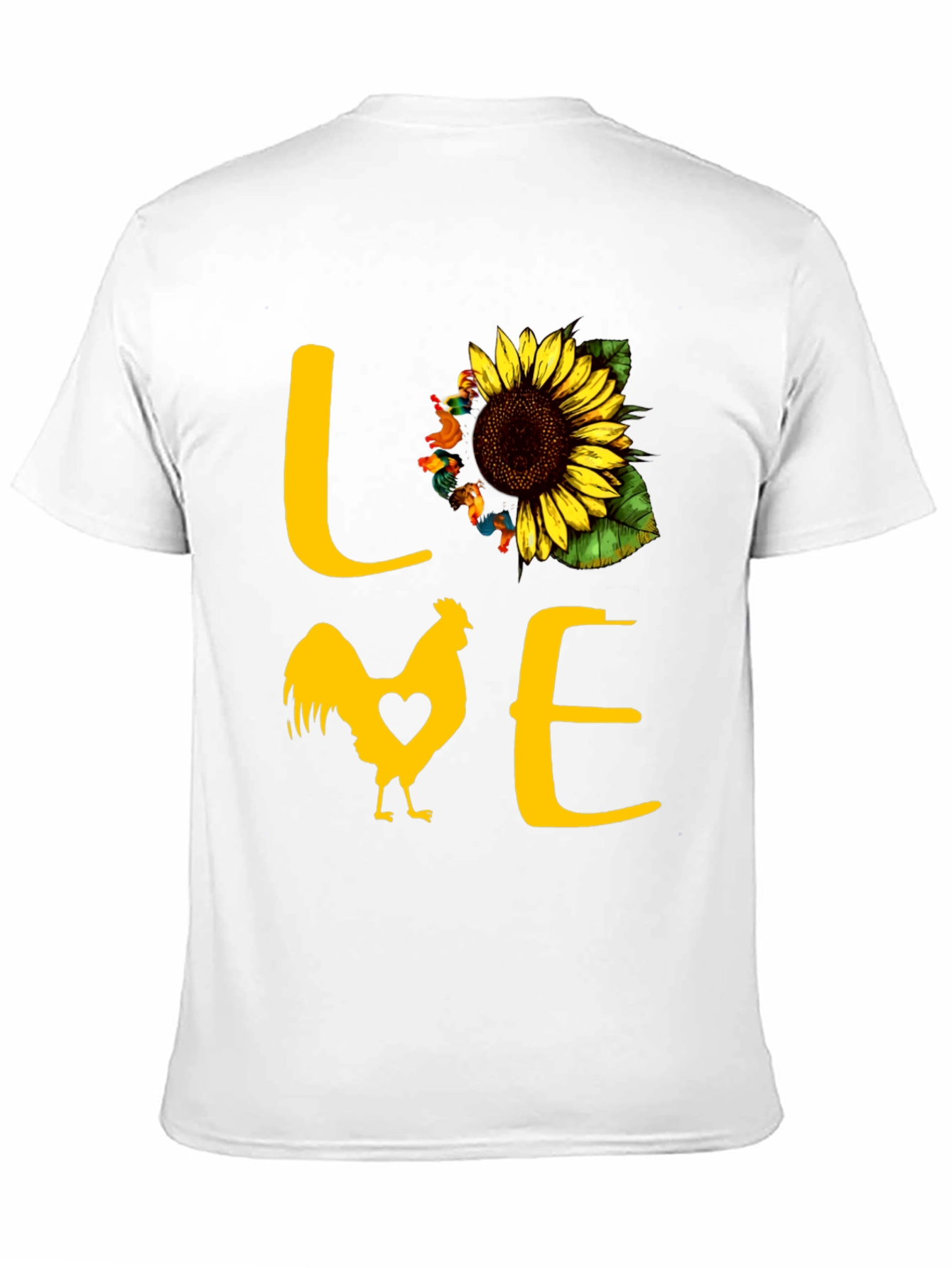 Love Chickens Sunflower T-Shirt
