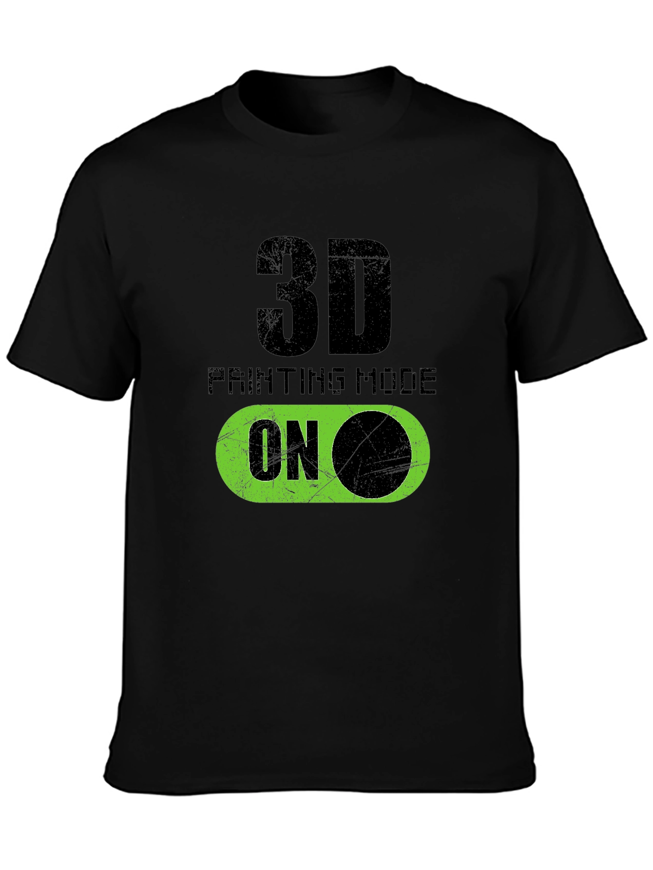 3D Printing Mode On Graphic T-Shirt