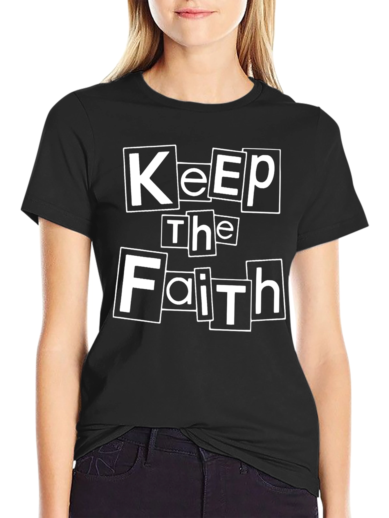 Keep The Faith Black Graphic T-Shirt