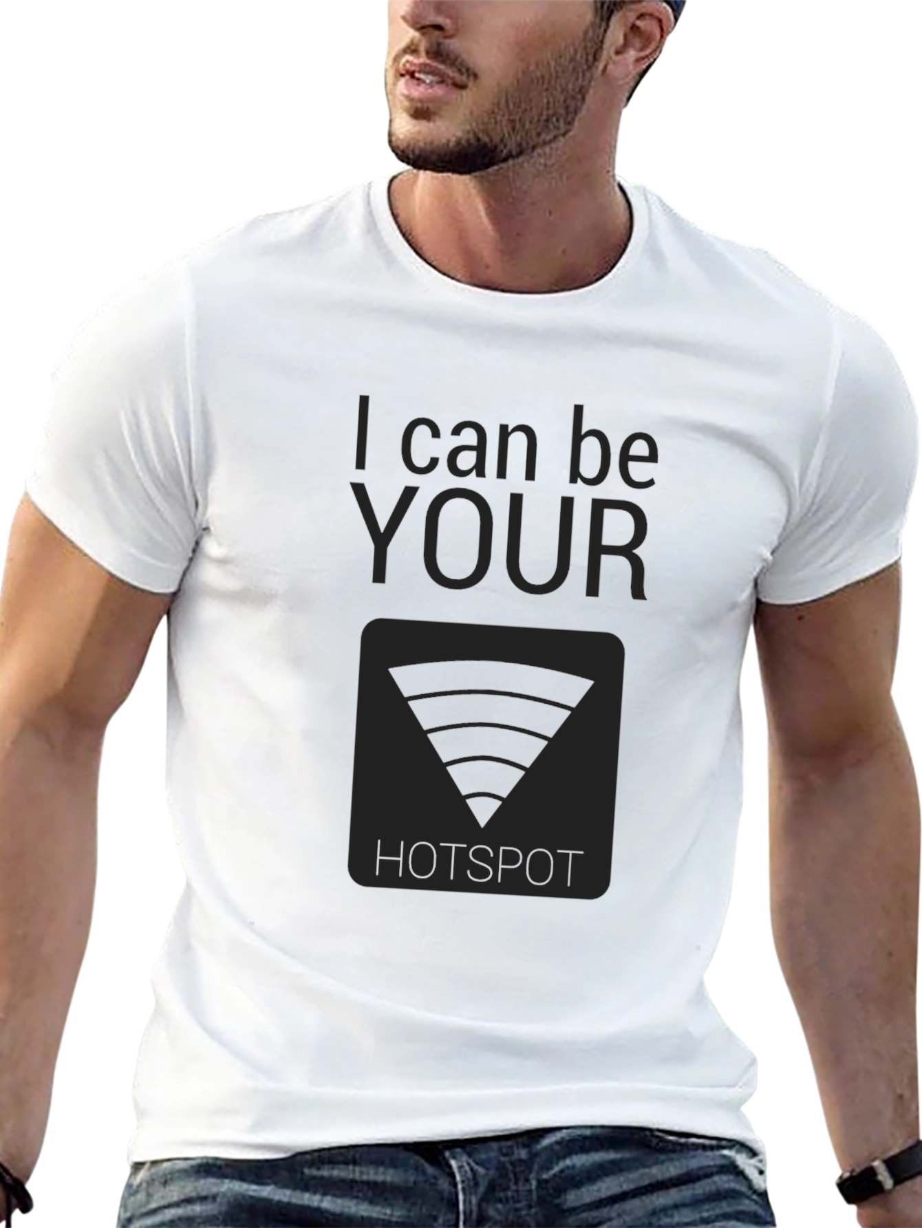I Can Be Your Hotspot Black Tee