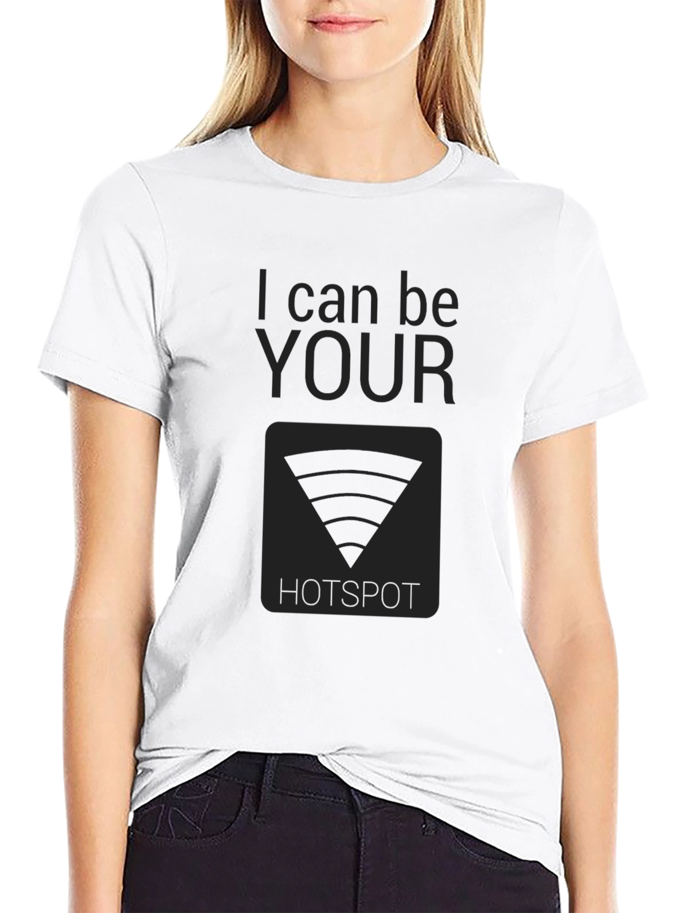 I Can Be Your Hotspot Black Tee