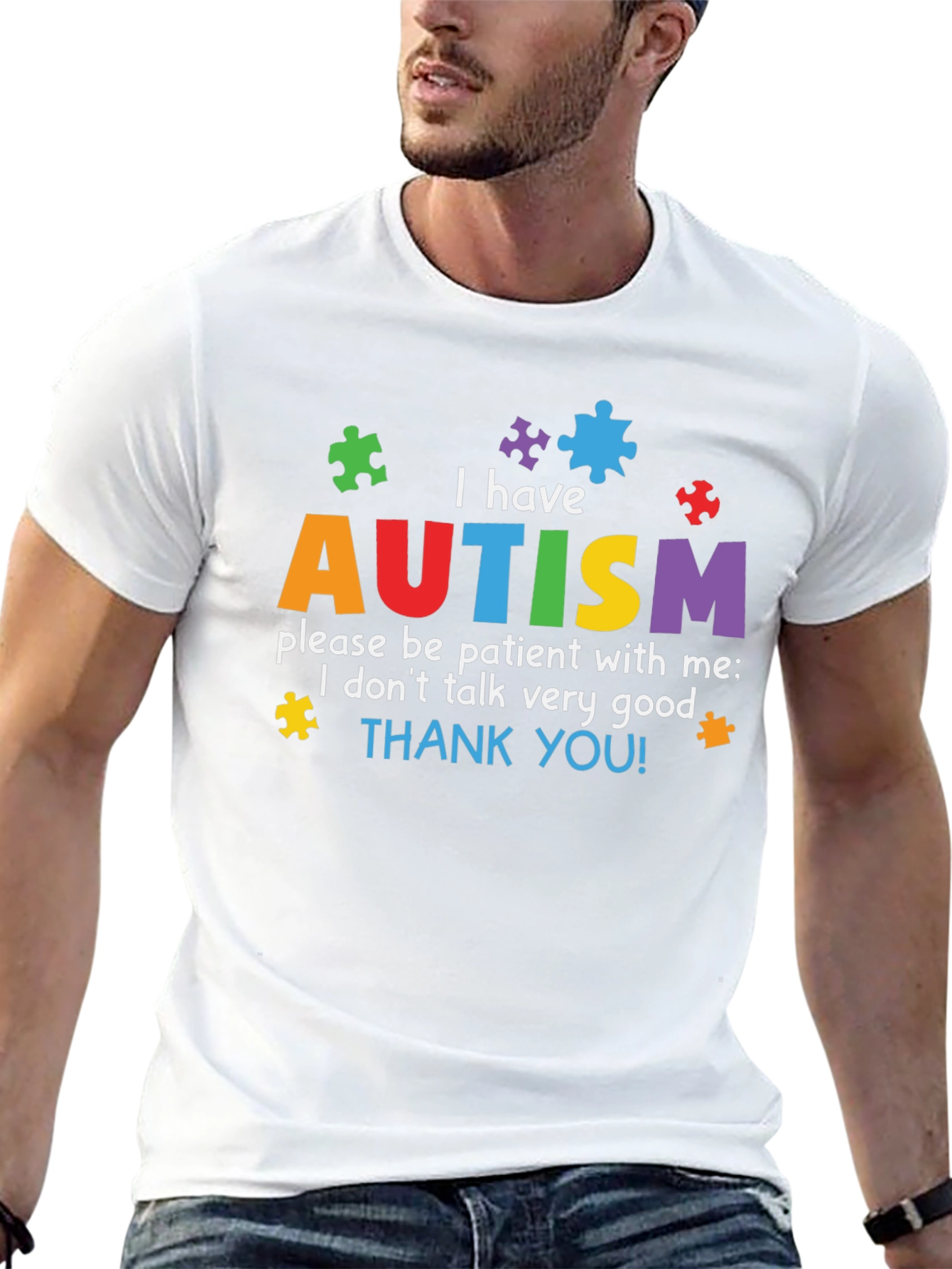 Autism Awareness T-Shirt - Puzzle Piece Design