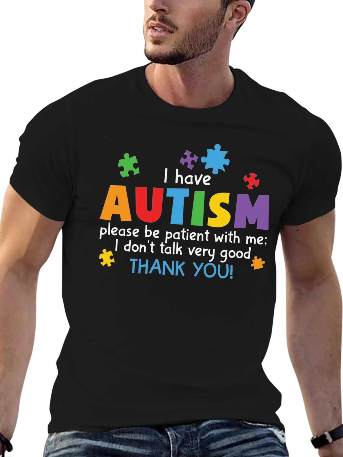 Autism Awareness T-Shirt - Puzzle Piece Design