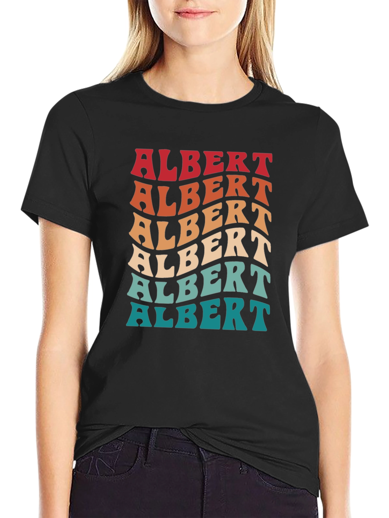 Retro Albert T-Shirt - Personalized Name Tee