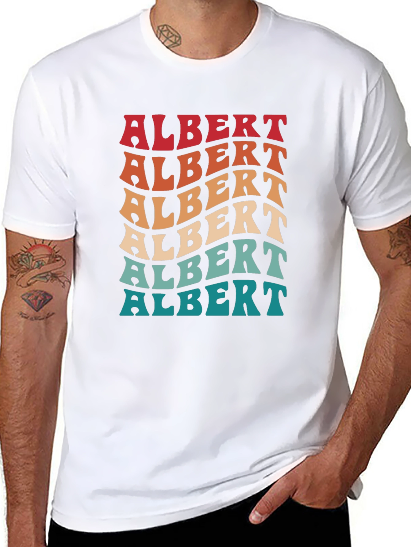 Retro Albert T-Shirt - Personalized Name Tee