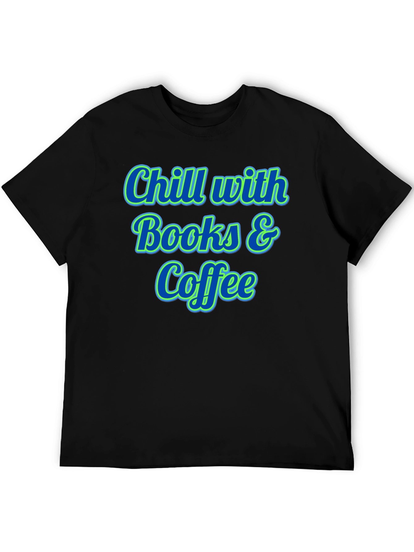 Chill with Books & Coffee Black T-Shirt
