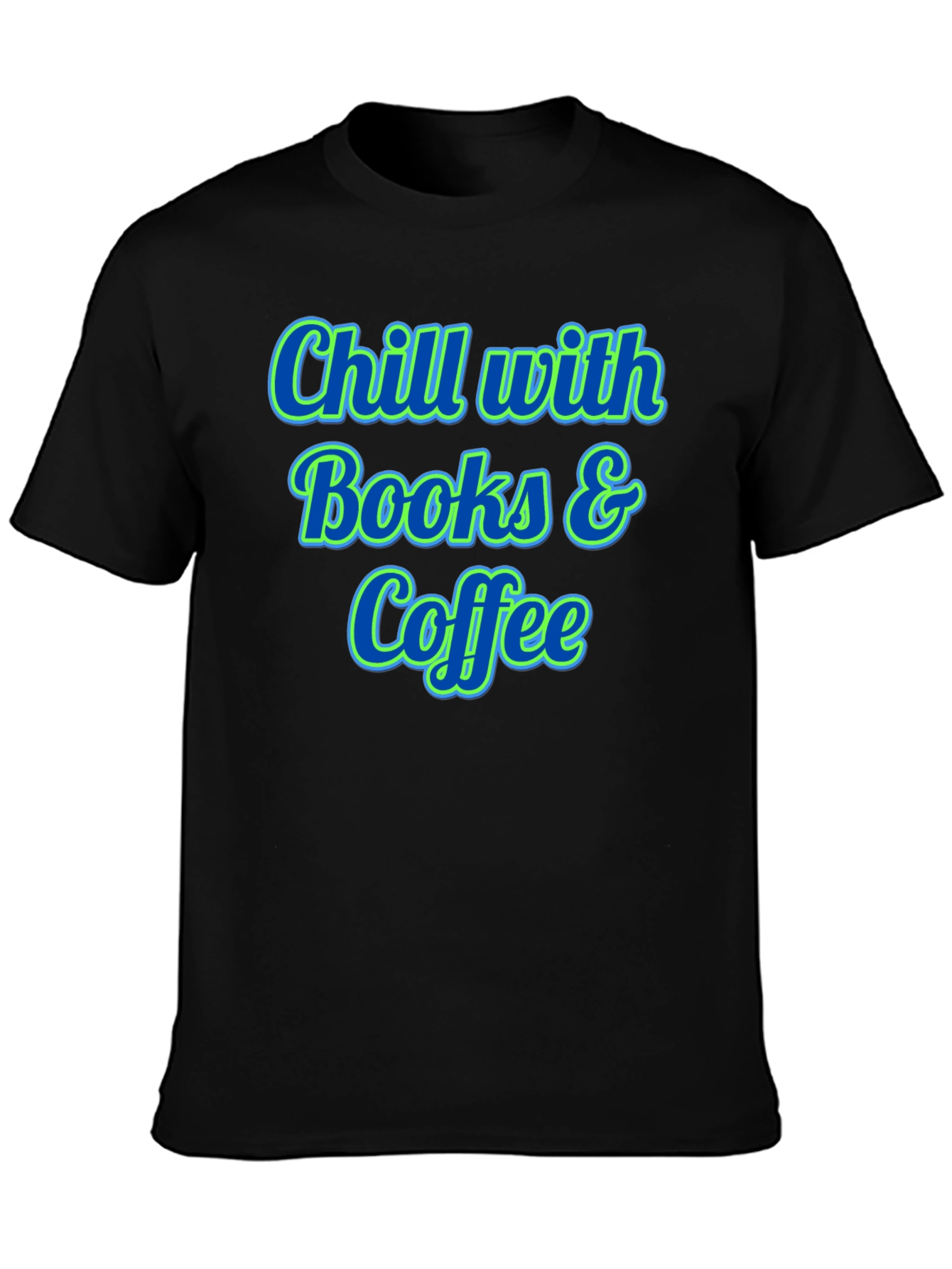 Chill with Books & Coffee Black T-Shirt
