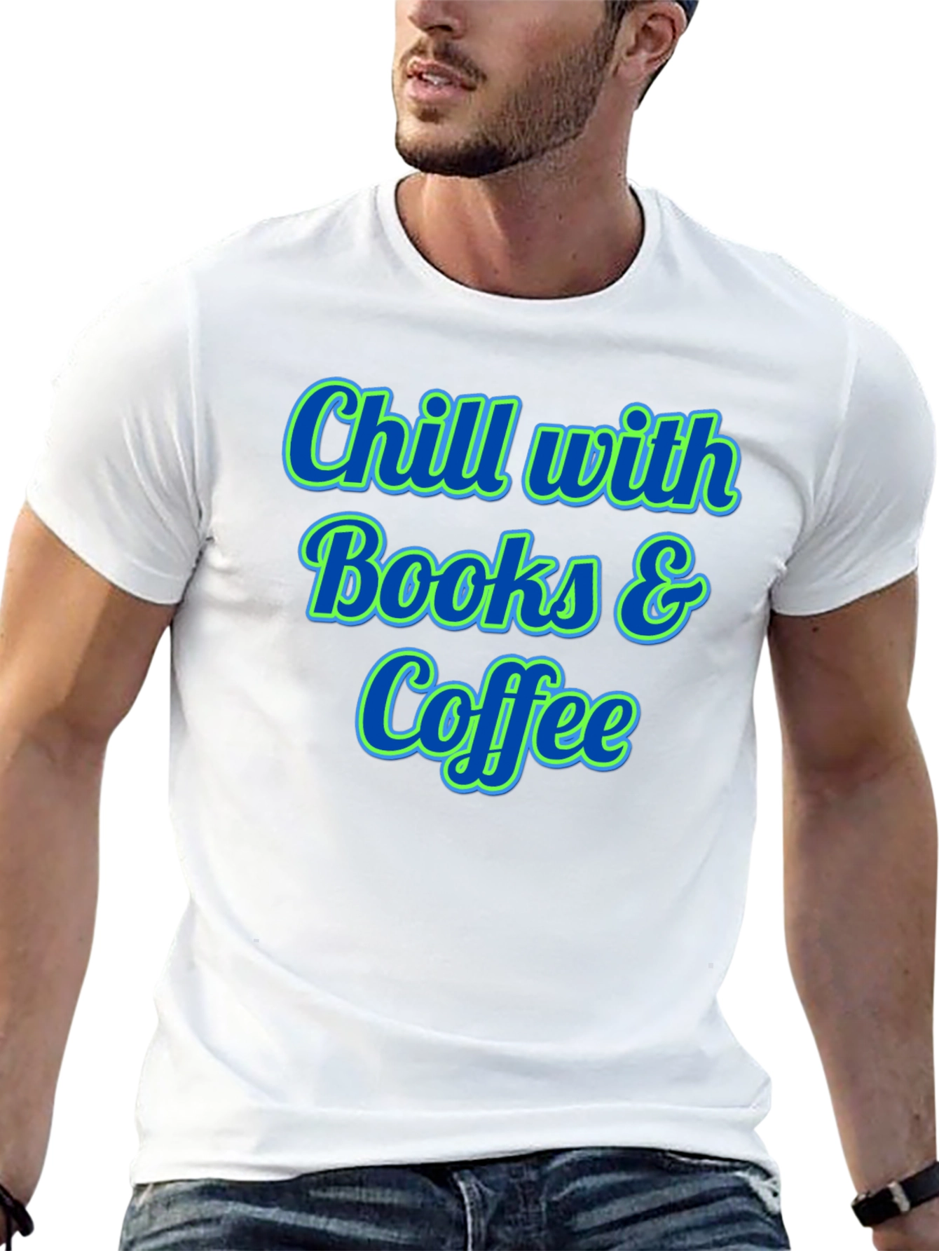 Chill with Books & Coffee Black T-Shirt