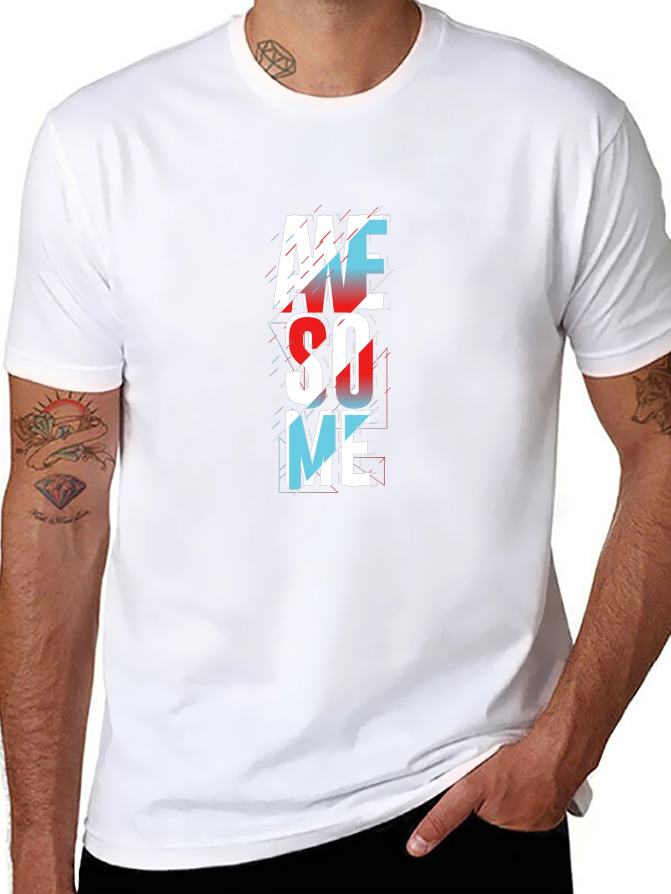 Awesome Graphic Print Mens Black T-Shirt